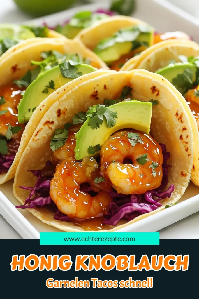 Entdecke die köstliche Kombination aus Blechpfanne Honig Knoblauch Garnelen Tacos in nur 20 Minuten! Diese einfachen und schnellen Tacos sind vollgepackt mit Geschmack, perfekt für jede Gelegenheit. Lass dich von der süß-würzigen Marinade und den frischen Zutaten inspirieren! Klicke jetzt, um das vollständige Rezept zu entdecken und deine Gäste zu beeindrucken. #Blechpfanne #HonigKnoblauch #Garnelen #Tacos🦐🌮