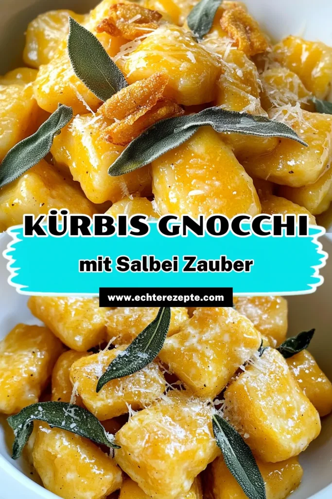 Entdecken Sie unser köstliches Kürbis Gnocchi Rezept! Diese einfachen Gnocchi mit Kürbis werden in einer aromatischen Salbei Butter serviert und bieten die perfekte herbstliche Gnocchi Mahlzeit. Ideal für Vegetarier! Bereiten Sie dieses vegetarische Gnocchi Gericht ganz einfach zu und erfreuen Sie Ihre Familie und Freunde. Speichern Sie das Rezept für Ihre nächste Feier! #KürbisGnocchi #SalbeiButterGnocchi #VegetarischesGericht #HerbstlicheGerichte