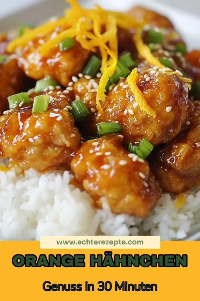 Entdecke das köstliche Zesty Orange Delight Hähnchen, das deinem Abendessen einen asiatischen Twist verleiht. Dieses Hähnchen in Orangensauce Rezept vereint frittierte Hähnchenschenkel mit einer süß-sauren Sauce, die perfekt zu gedämpftem Reis passt. Probiere jetzt dieses schnelle Abendessen mit Hähnchen, das alle begeistern wird! Erlebe den Geschmack von asiatischen Hähnchenrezepte in deiner eigenen Küche. Speichere dieses Rezept für maximale Leckerei! #OrangeChicken #AsiatischeKüche #Hähnchenrezept #SchnellesEssen