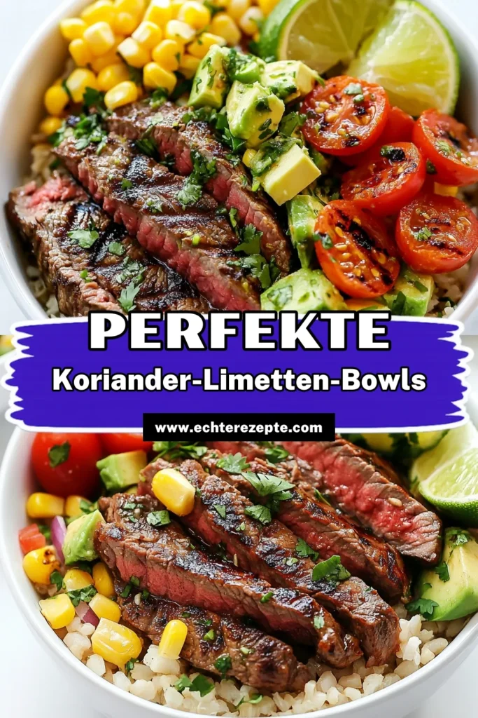 Entdecke unser köstliches Koriander-Limetten-Steak-Bowl Rezept, perfekt für gesunde Steak-Bowls! Dieses Flanksteak Rezept vereint zarten Geschmack mit einer frischen Limettenmarinade und gesunden Zutaten. Kreiere diese mediterrane Bowl und genieße sie mit Freunden oder Familie. Ideal für jede Gelegenheit! Speichere das Rezept und koche es gleich nach! #KorianderLimettenSteakBowl #GesundeSteakBowls #FlanksteakRezept #MediterraneBowlRezept