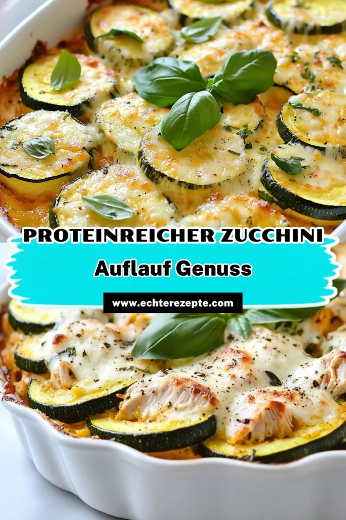 Entdecken Sie unser proteinreiches Hähnchen-Zucchini-Rezept – ein köstlicher Hähnchen-Zucchini-Auflauf, perfekt für gesunde Ernährung! Diese gesunden Auflaufrezepte sind einfach zuzubereiten und bieten eiweißreiche Gerichte, die richtig gut sättigen. Ideal für Familienessen oder Meal Prep! Probieren Sie es aus und genießen Sie den köstlichen Geschmack. Jetzt speichern und nachkochen! #proteinreicherAuflauf #HähnchenZucchiniRezept #gesundeAuflaufrezepte #eiweißreicheGerichte