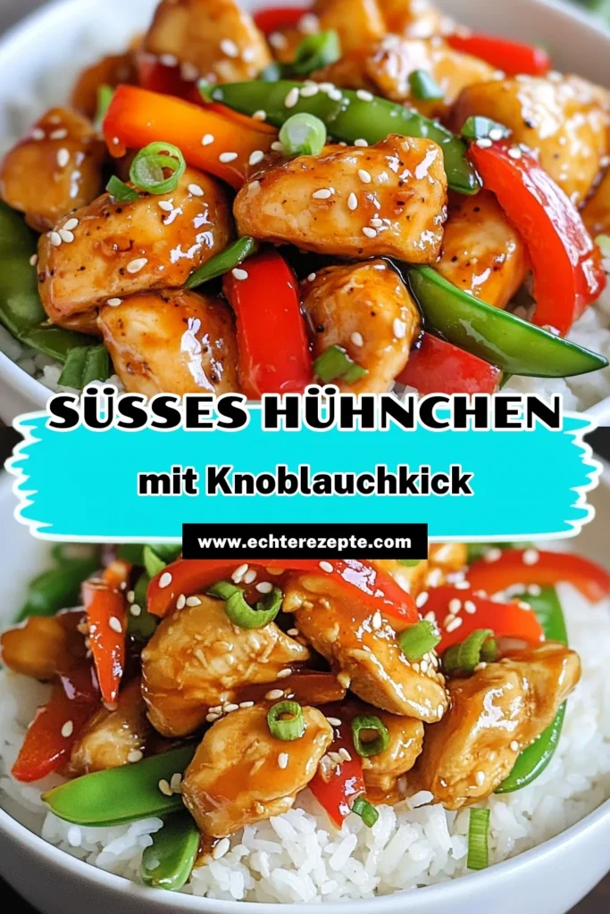 Entdecken Sie unser einfaches Honig-Knoblauch-Hühnchen Rezept, perfekt für eine schnelle asiatische Hühnchenpfanne. Mit zarten Hühnchenstücken, süßem Honig und aromatischem Knoblauch bringt dieses Gericht frischen Geschmack auf den Tisch. Fügen Sie knackige Zuckerschoten und Paprika hinzu für eine bunte Mischung. Ideal für die ganze Familie! Speichern Sie dieses Rezept und bringen Sie asiatische Hühnchenrezepte zu Ihrer Küche! #HonigKnoblauchHühnchen #einfacheHühnchenpfanne #RezepteMitZuckerschoten #HühnchenMitHonigUndKnoblauch