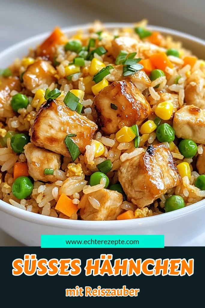 Entdecke das köstliche Rezept für Honig Knoblauch Hähnchen gebratener Reis! Diese einfache Abendessen Rezept kombiniert zarte Hähnchenbrust mit Honig und aromatischem Knoblauch in einem gehaltvollen Asiatischen Küche Gericht. In nur 30 Minuten zauberst du ein leckeres Dinner, das die ganze Familie begeistern wird. Probiere es jetzt aus und lass dich von diesem Geschmackserlebnis überraschen! #HonigKnoblauchHähnchen #geb ratenerReisRezept #einfacheAbendessenRezepte #asiatischeKüche