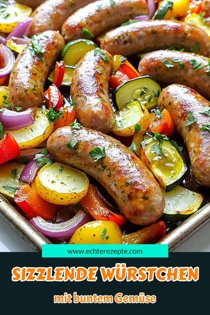 Genießen Sie ein gesundes und leckeres Sizzling Sausage & Colorful Veggie Sheet Pan Dinner, das in nur 45 Minuten zubereitet ist! Mit saftigen Hähnchenwürstchen, frischem Gemüse und köstlichen Gewürzen ist dieses Gericht perfekt für ein schnelles Abendessen unter der Woche. Klicken Sie jetzt, um das vollständige Rezept zu entdecken und Ihre Familie mit einem einfachen, aber beeindruckenden Menü zu begeistern! #SausageDinner #SheetPanRecipes #HealthyEating #EasyCooking