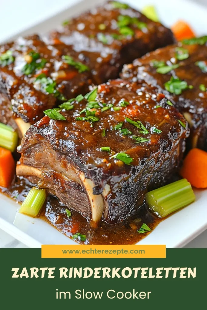 Entdecken Sie das perfekte Rezept für zarte Rinderkoteletten aus dem Slow Cooker! Dieses einfaches Rinderkoteletten Rezept kombiniert Rinderkoteletten mit Gemüse und köstlichen Aromen. Ideal für stressfreies Kochen, denn Sie lassen die Rinderkoteletten einfach im Slow Cooker garen. Genießen Sie zartes Rindfleisch, das auf der Zunge zergeht. Speichern Sie dieses Rinderkoteletten Slow Cooker Rezept für Ihre nächsten Familienessen! #Rinderkoteletten #SlowCooker #EinfacheRezepte #KochenMitGemüse