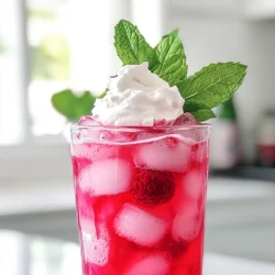 - 1 Tasse frische Himbeeren - 1/2 Tasse Himbeersirup - 2 Tassen Mineralwasser (Sprudelsoda) - 1/2 Tasse Kokosnusscreme - 1 Esslöffel Limettensaft - Frische Minzblätter, zur Dekoration - Eiswürfel Die Zutaten für Raspberry Dream Dirty Soda sind einfach und frisch. Die Himbeeren bringen eine süße Note. Himbeersirup verstärkt den Geschmack und macht das Getränk süß. Das Mineralwasser gibt dem Drink Sprudel und Frische. Kokosnusscreme sorgt für eine cremige Textur. Limettensaft bringt einen spritzigen Kick. Die frischen Minzblätter sind das perfekte Finish. Die frischen Himbeeren sind der Star des Getränks. Sie geben nicht nur Geschmack, sondern auch Farbe. Wählen Sie reife, saftige Himbeeren für das beste Ergebnis. Der Himbeersirup ist eine köstliche Ergänzung. Er gibt dem Getränk die richtige Süße. Achten Sie darauf, einen guten Sirup zu wählen. Mineralwasser ist wichtig für die Spritzigkeit. Es bringt die Mischung zum Leben. Wenn Sie eine spritzige Note mögen, wählen Sie ein stark sprudelndes Wasser. Kokosnusscreme verleiht dem Getränk eine samtige Textur. Sie macht es besonders und einzigartig. Limettensaft ist der Geheimtipp für Frische. Ein Esslöffel reicht, um das Getränk aufzuhellen. Minzblätter sind nicht nur schön anzusehen, sondern auch lecker. Sie fügen einen Hauch von Frische hinzu. Eiswürfel sorgen dafür, dass das Getränk kühl bleibt. Mit diesen Zutaten kreieren Sie einen erfrischenden und köstlichen Drink. Geben Sie die frischen Himbeeren und den Himbeersirup in einen Mixer. Pürieren Sie die Mischung, bis sie ganz glatt ist. Wenn Sie die Kerne nicht mögen, können Sie das Püree durch ein Sieb passieren. So wird das Getränk noch feiner. Gießen Sie das Himbeerpüree in einen großen Krug. Fügen Sie das Mineralwasser und den Limettensaft hinzu. Rühren Sie vorsichtig um, bis alles gut vermischt ist. Die Blasen des Mineralwassers machen das Getränk spritzig und frisch. Nehmen Sie die Kokosnusscreme und geben Sie sie in eine Schüssel. Nutzen Sie einen Handmixer oder einen Schneebesen, um die Creme zu schlagen. Schlagen Sie die Creme, bis sie glatt und luftig ist. So wird sie perfekt für Ihr Getränk. Füllen Sie Gläser mit Eiswürfeln. Gießen Sie die Himbeer-Sodamischung über das Eis. Geben Sie jedem Glas einen großen Klecks der geschlagenen Kokosnusscreme obenauf. Garnieren Sie die Getränke mit frischen Minzblättern. So sieht alles noch schöner aus! Um die beste Textur für Ihr Himbeerpüree zu erreichen, pürieren Sie die Himbeeren mit dem Sirup. Mischen Sie alles gut, bis es ganz glatt ist. Wenn Sie die kleinen Kerne nicht in Ihrem Getränk wollen, können Sie das Püree durch ein feines Sieb passieren. So wird es schön cremig und ohne Stücke. Sie können das Rezept leicht variieren. Probieren Sie andere Früchte, wie Erdbeeren oder Blaubeeren. Diese Früchte passen gut zu Himbeeren. Eine weitere tolle Idee ist, aromatisiertes Mineralwasser zu verwenden. So bekommt das Getränk noch mehr Geschmack und Frische. Wenn Sie keine Kokosnusscreme haben oder etwas anderes ausprobieren möchten, denken Sie an andere Alternativen. Schlagsahne oder griechischer Joghurt sind gute Optionen. Beides gibt Ihrem Getränk eine cremige Note. Experimentieren Sie mit verschiedenen Toppings, um den perfekten Geschmack zu finden. {{image_4}} Himbeer-Dreams sind erfrischend und lecker. Du kannst sie mit anderen Früchten mischen. Hier sind zwei fruchtige Ideen: - Himbeer-Blaubeeren Mix: Füge eine halbe Tasse frische Blaubeeren zu deinem Himbeerpüree hinzu. Die süße Blaubeere ergänzt den Geschmack der Himbeere perfekt. Du erhältst einen fruchtigen, lebhaften Drink. - Himbeer-Ananas Soda: Ersetze die Himbeeren teilweise durch Ananasstücke. Die Ananas bringt eine tropische Note in dein Getränk. Mische eine halbe Tasse frische Ananas in das Püree. Das schmeckt nach Urlaub! Wenn du das Getränk aufpeppen möchtest, probiere eine alkoholische Variante. Hier sind zwei Vorschläge: - Himbeer-Drecksoda mit Wodka: Füge einfach einen Shot Wodka zu deinem fertigen Getränk hinzu. Der Wodka passt gut zur süßen Himbeermischung und macht es spritzig. - Himbeer-Drecksoda mit Rum: Verwende anstelle von Wodka einen Schuss Rum. Der Rum gibt dem Drink eine schöne, süße Note. Das ist perfekt für Partys oder gemütliche Abende. Mit diesen Variationen kannst du dein Himbeer-Dream Getränk ganz nach deinem Geschmack anpassen! Um das Himbeerpüree gut zu lagern, führe diese Schritte aus: - Bewahre das Püree in einem luftdichten Behälter auf. - Stelle sicher, dass der Behälter sauber ist, bevor du ihn füllst. - Lege das Püree in den Kühlschrank. Das Himbeerpüree bleibt frisch für etwa drei Tage. Du kannst es auch einfrieren. In einem gefrierfesten Behälter hält es bis zu drei Monate. Die fertige Mischung aus Himbeer-Drecksoda hat eine Haltbarkeit von etwa zwei Tagen im Kühlschrank. Nach dieser Zeit kann der Geschmack nachlassen. Um die beste Genießbarkeit zu erhalten, verschließe den Behälter nach jedem Gebrauch. Stelle sicher, dass der Deckel fest sitzt. Das hilft, die Frische zu bewahren. Wenn du das Getränk länger aufbewahren möchtest, lagere es in einem Glas mit Eis. Achte darauf, die Flasche oder den Krug gut abzudecken. So bleibt das Sprudelwasser frisch. Für die beste Erfahrung genieße das Himbeer-Drecksoda frisch. Die Aromen sind so am intensivsten. Um diesen leckeren Drink zu machen, folge diesen einfachen Schritten: 1. Püriere 1 Tasse frische Himbeeren und 1/2 Tasse Himbeersirup in einem Mixer, bis die Mischung glatt ist. 2. Gieße das Himbeerpüree in einen großen Krug. 3. Füge 2 Tassen Mineralwasser und 1 Esslöffel Limettensaft hinzu und rühre gut um. 4. Schlage 1/2 Tasse Kokosnusscreme, bis sie luftig ist. 5. Fülle Gläser mit Eiswürfeln, gieße die Himbeer-Mischung darüber und füge die Kokosnusscreme hinzu. 6. Garniere mit frischen Minzblättern. Ja, du kannst die Kokosnusscreme weglassen. Probiere stattdessen Schlagsahne oder griechischen Joghurt. Diese Optionen geben einen anderen, aber leckeren Geschmack. Du kannst auch eine pflanzliche Creme verwenden, um die Mischung leichter zu machen. Raspberry Dream Dirty Soda hat einen frischen, fruchtigen Geschmack. Die Himbeeren bringen Süße und Säure, die das Getränk lebendig macht. Die Kokosnusscreme fügt eine cremige, reichhaltige Note hinzu. Du kannst auch Variationen mit anderen Früchten machen, wie Erdbeeren oder Ananas, um neue Geschmäcker zu entdecken. Die fertige Mischung bleibt im Kühlschrank bis zu 2 Tage frisch. Lagere sie in einem luftdichten Behälter. Beachte, dass die Kohlensäure aus dem Mineralwasser schnell verloren gehen kann. Um die Spritzigkeit zu bewahren, trinke den Drink am besten frisch zubereitet. Die Zutaten für den Raspberry Dream Dirty Soda sind einfach und frisch. Du pürierst Himbeeren und mischst sie mit spritzigem Wasser. Die Kokosnusscreme verleiht deinem Getränk einen tollen Geschmack. Du kannst auch mit Variationen arbeiten, um es zu personalisieren. Denk daran, dein Himbeerpüree gut zu lagern. Egal, ob Du es frisch genießt oder aufbewahrst – der Raspberry Dream Dirty Soda ist ein erfrischender Genuss. Experimentiere mit verschiedenen Früchten oder Toppings für neue Geschmackserlebnisse. Sei kreativ und genieße es!