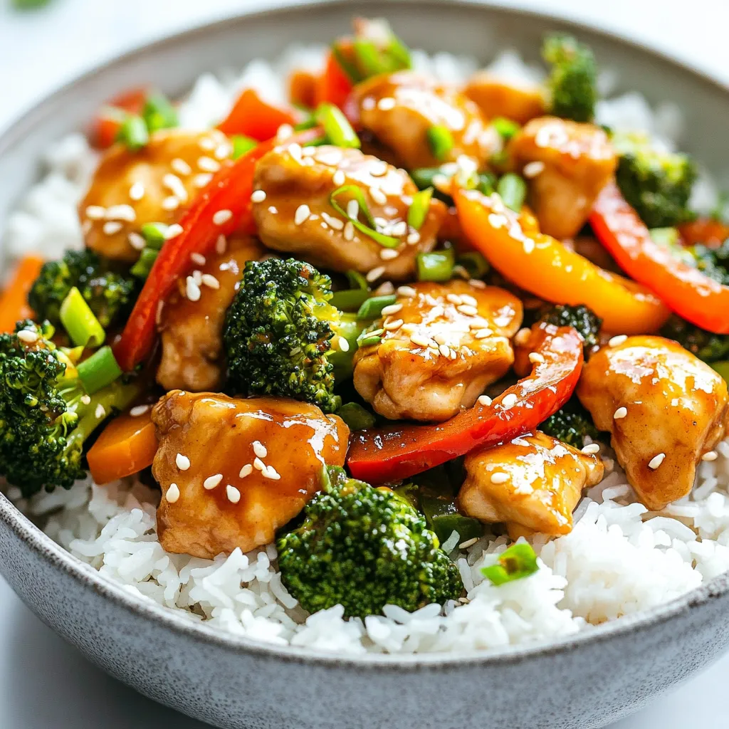 Für dieses leckere Gericht benötigst du: - 450 g Hähnchenschenkel, entbeint und ohne Haut, in dünne Streifen geschnitten - 2 Esslöffel Maisstärke - 2 Esslöffel Pflanzenöl - 3 Frühlingszwiebeln, gehackt (weiße und grüne Teile getrennt) - 3 Knoblauchzehen, fein gehackt - 1 Esslöffel Ingwer, fein gehackt - 1 rote Paprika, in Streifen geschnitten - 1 Tasse Brokkoli-Röschen - 2 Esslöffel Sojasauce - 1 Esslöffel Hoisinsauce - 1 Esslöffel Honig - 1 Teelöffel Sesamöl - Salz und Pfeffer nach Geschmack - Sesamkörner, zum Garnieren Das Hähnchen macht dieses Gericht herzhaft und proteinreich. Die Maisstärke sorgt für eine knusprige Textur beim Braten. Die Frühlingszwiebeln geben einen frischen Touch. Die Gewürze und Öle sind wichtig für den Geschmack: - Pflanzenöl: Für das Braten des Hähnchens. - Sojasauce: Für Umami-Geschmack und Tiefe. - Hoisinsauce: Für eine süßliche Note. - Honig: Bringt eine leichte Süße ins Spiel. - Sesamöl: Für einen nussigen Geschmack. Diese Zutaten machen das Gericht aromatisch und lecker. Sie harmonieren gut miteinander und geben dem Essen den charakteristischen mongolischen Touch. Das Gemüse bringt Frische und Farbe: - Frühlingszwiebeln: Sind knackig und geben einen milden Zwiebelgeschmack. - Rote Paprika: Fügen Süße und eine schöne Farbe hinzu. - Brokkoli: Sorgt für eine knusprige Textur und viele Nährstoffe. Mit diesem bunten Gemüse wird dein Gericht nicht nur schmackhaft, sondern auch gesund. Es ist wichtig, das Gemüse knackig zu halten, damit es beim Essen einen schönen Biss hat. {{ingredient_image_2}} Zuerst müssen wir das Hähnchen vorbereiten. Nimm 450 g Hähnchenschenkel und schneide sie in dünne Streifen. Gib die Hähnchenstücke in eine Schüssel. Streue 2 Esslöffel Maisstärke darüber. Mische alles gut durch, bis jedes Stück mit der Stärke bedeckt ist. Diese Schicht gibt dem Hähnchen eine schöne, knusprige Textur beim Braten. Erhitze 1 Esslöffel Pflanzenöl in einer großen Pfanne oder einem Wok. Stelle die Hitze auf mittelhoch. Füge die Hähnchenstücke in die Pfanne. Brate sie etwa 5-7 Minuten. Achte darauf, dass sie goldbraun und durchgegart sind. Nimm das Hähnchen dann aus der Pfanne und stelle es beiseite. Jetzt kommt das Gemüse. In derselben Pfanne gib den restlichen Esslöffel Pflanzenöl hinzu. Füge die gehackten weißen Teile der Frühlingszwiebeln, 3 fein gehackte Knoblauchzehen und 1 Esslöffel Ingwer hinzu. Sautiere alles für 1 Minute. Jetzt kommen die Farben ins Spiel. Füge die geschnittene rote Paprika und 1 Tasse Brokkoli-Röschen hinzu. Brate das Gemüse 3-4 Minuten lang. Es soll zart, aber knackig bleiben. Jetzt gib das Hähnchen zurück in die Pfanne. Füge 2 Esslöffel Sojasauce, 1 Esslöffel Hoisinsauce, 1 Esslöffel Honig und 1 Teelöffel Sesamöl dazu. Streue eine Prise Salz und Pfeffer hinein. Mische alles gut und erhitze es für 2 Minuten. Nimm die Pfanne vom Herd. Garniere dein Gericht mit den grünen Teilen der Frühlingszwiebeln und Sesamkörnern. Jetzt ist dein Mongolisches Hühnchen-Pfannengericht bereit zum Genießen! Um das Hähnchen knusprig zu machen, bestäuben Sie es zuerst mit Maisstärke. Das sorgt für eine tolle Kruste. Achten Sie darauf, die Stücke gleichmäßig zu bedecken. Braten Sie das Hähnchen in heißem Öl, damit es schön bräunt. Verwenden Sie die richtige Temperatur, damit es nicht zu viel Flüssigkeit verliert. Gemüse braucht etwas Zeit, um zart zu werden, bleibt aber knackig. Braten Sie die Paprika und den Brokkoli für etwa 3-4 Minuten. So bleiben sie frisch und voller Geschmack. Achten Sie darauf, das Gemüse nicht zu lange zu kochen. Es sollte leuchtend grün und bissfest sein. Sie können das Rezept leicht anpassen. Fügen Sie andere Gemüse wie Karotten oder Zucchini hinzu. Für mehr Geschmack probieren Sie auch verschiedene Saucen. Sriracha oder Erdnusssauce geben einen scharfen Kick. Wenn Sie mehr Protein wollen, können Sie Tofu oder Garnelen verwenden. Pro Tipps Hähnchen richtig vorbereiten: Stellen Sie sicher, dass das Hähnchen gut mit der Maisstärke überzogen ist, um eine knusprige Textur zu erreichen. Gemüse knackig halten: Braten Sie das Gemüse nur so lange, bis es zart, aber noch knackig ist, um die besten Aromen und Texturen zu erhalten. Variationen hinzufügen: Experimentieren Sie mit verschiedenen Gemüsesorten wie Karotten oder Zucchini für zusätzliche Frische und Farbe im Gericht. Für mehr Geschmack marinieren: Lassen Sie das Hähnchen vor dem Kochen in einer Mischung aus Sojasauce und Ingwer marinieren, um den Geschmack zu intensivieren. {{image_4}} Wenn du eine vegetarische oder vegane Variante machen möchtest, ersetze das Hühnchen durch Tofu. Tofu hat eine tolle Textur. Schneide ihn in kleine Würfel und mariniere ihn in Sojasauce. Brate den Tofu bis er goldbraun ist. Du kannst auch Tempeh verwenden, das gibt einen nussigen Geschmack. Füge zusätzlich mehr Gemüse wie Zucchini oder Karotten hinzu. So bleibt der Biss erhalten. Wenn du eine andere Proteinquelle nutzen willst, probiere Rindfleisch oder Garnelen. Für Rindfleisch schneide es in dünne Streifen. Brate es zuerst an, bis es braun ist. Garnelen sind schnell gar und passen gut zu den Aromen. Sie brauchen nur 3-4 Minuten in der Pfanne. Für eine proteinreiche Option kannst du auch Kichererbsen verwenden. Sie sind nahrhaft und passen gut zum Gemüse. Wenn du es schärfer magst, füge frische Chili oder Chilipaste hinzu. Du kannst die Menge je nach Vorliebe anpassen. Auch eine Prise Cayennepfeffer gibt einen schönen Kick. Mische die Schärfe mit etwas Honig, um die Aromen auszugleichen. Denk daran, die Schärfe langsam zu steigern, damit es nicht zu scharf wird. So bleibt der Geschmack ausgewogen und lecker. Lagere das Mongolische Hühnchen in einem luftdichten Behälter. So bleibt es frisch. Im Kühlschrank hält es sich bis zu drei Tage. Achte darauf, das Hühnchen abkühlen zu lassen, bevor du es einpackst. Auf diese Weise vermeidest du Kondensation, die die Textur beeinträchtigen kann. Du kannst Reste auch einfrieren. Fülle sie in einen gefrierfesten Behälter oder einen Beutel. Drücke die Luft heraus, um Gefrierbrand zu vermeiden. So bleibt dein Gericht bis zu drei Monate haltbar. Denke daran, die Reste in Portionen zu teilen. Das macht das Auftauen einfacher. Um das Gericht aufzuwärmen, verwende eine Pfanne oder die Mikrowelle. In der Pfanne, erhitze es bei mittlerer Hitze. Füge einen Esslöffel Wasser hinzu, um das Austrocknen zu verhindern. In der Mikrowelle, decke das Gericht mit einem feuchten Papiertuch ab. So bleibt es saftig und lecker. Sie können das Mongolische Hühnchen-Pfannengericht bis zu drei Tage im Kühlschrank aufbewahren. Lagern Sie es in einem luftdichten Behälter. So bleibt der Geschmack frisch. Wenn Sie länger aufbewahren möchten, können Sie es auch einfrieren. In der Tiefkühltruhe hält es bis zu drei Monate. Denken Sie daran, es gut zu verpacken, damit es keinen Frostgeschmack annimmt. Ja, Sie können das Rezept leicht für mehr Personen anpassen. Verdoppeln oder verdreifachen Sie einfach die Menge der Zutaten. Achten Sie darauf, die Garzeiten anzupassen, besonders beim Hähnchen und Gemüse. Wenn Sie eine größere Pfanne oder einen Wok haben, sind die Zubereitung und das Mischen der Zutaten einfacher. So bleibt das Essen gleichmäßig gekocht und lecker. Zu Mongolischem Hühnchen-Pfannengericht passen viele Beilagen. Hier sind einige Ideen: - Gedämpfter Jasminreis - Gebratene Nudeln - Quinoa für eine gesunde Option - Frischer Salat mit Sesamdressing - Gemüse-Frühlingsrollen als Vorspeise Diese Beilagen ergänzen den Geschmack des Gerichts gut. Sie sorgen für eine ausgewogene Mahlzeit, die lecker und sättigend ist. Das Mongolische Hühnchen-Pfannengericht ist einfach zuzubereiten und sehr lecker. Wir haben die Hauptzutaten, die Zubereitung und wertvolle Tipps besprochen. Probiere verschiedene Varianten aus, um das Gericht nach deinem Geschmack anzupassen. Denke daran, Reste richtig zu lagern und wieder aufzuwärmen, um den besten Geschmack zu genießen. Mit diesen Tipps wirst du sicher ein tolles Essen zaubern. Mach dich bereit, deine Familie mit einem schmackhaften Gericht zu begeistern!