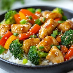 - 450 g Hähnchenbrust, dünn geschnitten - 1 Tasse Brokkoliröschen - 1 Paprika, in Scheiben geschnitten (rot oder grün) - 1 Möhre, in Juliennestreifen geschnitten - 60 ml Sojasauce - 2 Esslöffel brauner Zucker Das Hähnchen gibt dem Gericht Protein. Brokkoli, Paprika und Karotten bringen viele Nährstoffe. Sojasauce und brauner Zucker sorgen für den besonderen Geschmack. - 2 Esslöffel Pflanzenöl - 1 Esslöffel Sesamöl - 3 Knoblauchzehen, gehackt - 2,5 cm frischer Ingwer, gerieben - Salz und Pfeffer nach Geschmack Mit Pflanzenöl braten wir das Hähnchen goldbraun. Sesamöl bringt ein nussiges Aroma. Knoblauch und Ingwer geben dem Gericht eine tolle Frische. Salz und Pfeffer runden den Geschmack ab. - Sesamsamen - 4 Frühlingszwiebeln, gehackt Sesamsamen sind eine schöne Garnierung. Sie fügen auch eine knusprige Textur hinzu. Frühlingszwiebeln bringen Frische und Farbe auf den Teller. {{ingredient_image_2}} Um das Hähnchen lecker zu machen, beginne mit der Marinierung. Nimm eine große Schüssel und füge die geschnittene Hähnchenbrust hinzu. Streue 2 Esslöffel Speisestärke darüber. Das hilft, das Hähnchen schön zart zu machen. Füge eine Prise Salz und Pfeffer hinzu. Rühre alles gut um, sodass das Hähnchen gleichmäßig bedeckt ist. Lass es dann für etwa 15 Minuten stehen. So können die Aromen einziehen. Jetzt ist es Zeit, das Hähnchen zu braten. Erhitze 2 Esslöffel Pflanzenöl in einer großen Pfanne oder einem Wok. Achte darauf, dass das Öl heiß ist, aber nicht raucht. Das Hähnchen kommt jetzt in die Pfanne. Brate es 4 bis 5 Minuten lang, bis es goldbraun und gar ist. Wenn es fertig ist, nimm das Hähnchen aus der Pfanne und stelle es beiseite. Für das Gemüse wähle frische Zutaten wie Brokkoli, Paprika und Möhren. Diese bringen Farbe und Geschmack ins Gericht. Gib das Gemüse in die gleiche Pfanne. Brate es etwa 3 Minuten unter Rühren. Das Gemüse sollte zart und knackig bleiben. Füge dann den gehackten Knoblauch und den geriebenen Ingwer hinzu. Brate alles für eine weitere Minute an, bis es gut riecht. Um die perfekte Konsistenz zu erreichen, marinieren Sie das Hähnchen. Die Marinade aus Speisestärke, Salz und Pfeffer macht das Hähnchen zart. Lassen Sie das Hähnchen mindestens 15 Minuten marinieren. So nehmen die Aromen gut auf. Halten Sie das Gemüse knackig. Wenn Sie das Gemüse anbraten, kochen Sie es nur kurz. Brokkoli, Paprika und Karotten sollten leuchtend und bissfest bleiben. So bleibt der Geschmack frisch und die Farben schön. Passen Sie die Mengen der Gewürze an. Wenn Sie mehr Geschmack wollen, erhöhen Sie den Ingwer und den Knoblauch. Versuchen Sie auch, die Sojasauce zu variieren. Dunkle Sojasauce gibt mehr Tiefe, während helle Sojasauce milder ist. Verwenden Sie auch weniger Zucker, wenn Sie es weniger süß mögen. Bereiten Sie die Zutaten im Voraus vor. Schneiden Sie das Gemüse und marinieren Sie das Hähnchen, bevor Sie kochen. Das spart Zeit und macht das Kochen einfacher. Kochen und Vorbereiten gleichzeitig kann ebenfalls helfen. Während das Hähnchen brät, können Sie das Gemüse vorbereiten. So sind Sie schneller fertig und können das Gericht heiß servieren. Pro Tipps Hähnchen marinieren: Lassen Sie das Hähnchen mindestens 15 Minuten in der Speisestärke und den Gewürzen marinieren, um den Geschmack zu intensivieren. Gemüse knackig halten: Braten Sie das Gemüse nur kurz, um sicherzustellen, dass es zart bleibt und seine Farbe behält. Frische Zutaten verwenden: Verwenden Sie frischen Ingwer und Knoblauch für ein intensiveres Aroma und einen besseren Geschmack. Servieren mit Sesam: Streuen Sie geröstete Sesamsamen über das Gericht, um einen zusätzlichen Crunch und einen nussigen Geschmack zu erhalten. {{image_4}} Du kannst verschiedene Proteine für dein Mongolian Chicken verwenden. Rindfleisch ist eine tolle Option. Es hat einen intensiven Geschmack und passt gut zur Sauce. Du kannst auch Tofu nutzen. Er nimmt die Aromen gut auf und ist perfekt für Vegetarier. Für Meeresfrüchte kannst du Garnelen oder Kabeljau verwenden. Diese Optionen bringen einen neuen Twist in dein Gericht. Gemüse gibt deinem Gericht Farbe und Nährstoffe. Du kannst mehr Gemüsesorten hinzufügen. Zucchini oder Blumenkohl sind gute Ergänzungen. Sie sind leicht zu finden und passen gut. Denke auch an saisonale Angebote. Frisches Gemüse ist oft schmackhafter und günstiger. Du kannst auch Erbsen oder Pilze verwenden, um die Textur zu verändern. Die Sauce ist der Star deines Gerichts. Du kannst die Schärfe anpassen. Chili oder rote Paprikaflocken geben einen Kick. Magst du es süßer? Variiere die Süße mit Honig oder mehr braunem Zucker. Das macht die Sauce interessant und lecker. Experimentiere mit den Zutaten, um deinen perfekten Geschmack zu finden. Um die Reste von Mongolian Chicken Stir Fry gut zu lagern, lege sie in einen luftdichten Behälter. Stelle sicher, dass das Gericht vollständig abgekühlt ist, bevor du es wegstellst. Im Kühlschrank bleibt es für 3 bis 4 Tage frisch. Überprüfe immer den Geruch und das Aussehen, bevor du es isst. Um das Gericht einzufrieren, lasse es zuerst ganz abkühlen. Packe die Portionen in gefriergeeignete Behälter oder Beutel. So kannst du es bis zu 3 Monate lagern. Wenn du es aufwärmen möchtest, nimm es aus dem Gefrierfach und lasse es über Nacht im Kühlschrank auftauen. Erwärme es dann in einer Pfanne oder Mikrowelle, bis es dampfend heiß ist. Für Meal Prep kannst du die Zutaten im Voraus vorbereiten. Schneide das Gemüse und mariniere das Hähnchen am Abend vorher. So sparst du Zeit beim Kochen. Die Vorbereitungszeit beträgt nur etwa 15 Minuten. Mit dieser Strategie schaffst du schnelle und gesunde Mahlzeiten an stressigen Tagen. Die Zubereitung dauert insgesamt 30 Minuten. Die Vorbereitungszeit beträgt etwa 15 Minuten. In dieser Zeit schneiden Sie das Hähnchen und das Gemüse. Die Kochzeit dauert weitere 15 Minuten. In dieser Zeit braten Sie das Hähnchen und das Gemüse in der Pfanne. Ja, Sie können das Rezept im Voraus vorbereiten. Marinieren Sie das Hähnchen und schneiden Sie das Gemüse einige Stunden vorher. Lagern Sie alles in luftdichten Behältern im Kühlschrank. So sparen Sie Zeit beim Kochen. Die vorbereiteten Zutaten sind bis zu zwei Tage haltbar. Das Gericht ist nicht von Natur aus glutenfrei. Die Sojasauce enthält Gluten. Um eine glutenfreie Version zu machen, verwenden Sie Tamari oder glutenfreie Sojasauce. Diese Alternativen sind leicht erhältlich und schmecken ähnlich. Achten Sie darauf, auch andere Zutaten auf Gluten zu prüfen. Das Rezept für Mongolian Chicken Stir Fry ist einfach und lecker. Du hast gelernt, welche Zutaten wichtig sind, wie man das Hähnchen marinieren sollte und welche Gewürze den Geschmack verstärken. Ich habe Tipps gegeben, um Zeit zu sparen und den perfekten Biss zu erreichen. Du kannst nach Belieben mit verschiedenen Proteinen und Gemüse variieren. Denke daran, übrig gebliebene Portionen richtig zu lagern. Experimentiere und finde deinen eigenen Lieblingsgeschmack. Kochen sollte Spaß machen und einfach sein!