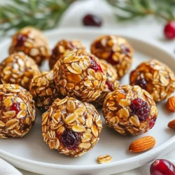 Für die Cranberry Almond Energy Bites benötigen Sie: - 1 Tasse Haferflocken - 1/2 Tasse Mandelbutter - 1/2 Tasse Honig oder Ahornsirup - 1/2 Tasse getrocknete Cranberries, gehackt - 1/4 Tasse gehobelte Mandeln - 1/4 Tasse Chiasamen - 1 Teelöffel Vanilleextrakt - Eine Prise Meersalz Diese Zutaten sorgen für einen nahrhaften Snack. Haferflocken geben Energie und Ballaststoffe. Mandelbutter bringt gesunde Fette und Protein. Cranberries fügen eine süße, fruchtige Note hinzu. Chiasamen sind voll von Omega-3-Fettsäuren. Sie helfen, das allgemeine Wohlbefinden zu fördern. Wenn Sie nicht alle Zutaten haben, gibt es Alternativen: - Anstelle von Haferflocken können Sie Quinoa verwenden. - Ersetzen Sie Mandelbutter durch Erdnussbutter oder Sonnenblumenbutter. - Verwenden Sie Agavendicksaft statt Honig oder Ahornsirup. - Statt getrockneter Cranberries können Sie Rosinen oder Datteln nehmen. - Gehobelte Mandeln können durch Walnüsse oder Cashews ersetzt werden. - Chiasamen können durch Leinsamen ersetzt werden. Diese Alternativen bieten Ihnen Flexibilität. Sie können die Snacks an Ihren Geschmack anpassen. Die Zutaten bieten viele Nährstoffe: - Haferflocken: Gut für die Verdauung. Sie halten Sie lange satt. - Mandelbutter: Liefert gesunde Fette. Sie unterstützt die Herzgesundheit. - Honig oder Ahornsirup: Natürliche Süßstoffe, die Energie liefern. - Cranberries: Reich an Antioxidantien. Sie helfen, das Immunsystem zu stärken. - Gehobelte Mandeln: Voller Vitamin E. Es unterstützt die Hautgesundheit. - Chiasamen: Bieten Ballaststoffe und Omega-3-Fettsäuren. Sie sind gut für das Herz. - Vanilleextrakt: Verbessert den Geschmack und hat beruhigende Eigenschaften. Diese Snacks sind nicht nur lecker, sondern auch gut für Ihre Gesundheit. Sie sind ideal für einen schnellen Energieschub. {{ingredient_image_2}} Zuerst müssen Sie alle Zutaten bereitstellen. Sie benötigen: - 1 Tasse Haferflocken - 1/2 Tasse Mandelbutter - 1/2 Tasse Honig oder Ahornsirup - 1/2 Tasse getrocknete Cranberries, gehackt - 1/4 Tasse gehobelte Mandeln - 1/4 Tasse Chiasamen - 1 Teelöffel Vanilleextrakt - Eine Prise Meersalz Sammeln Sie eine große Rührschüssel und einen Löffel. Das macht das Mischen leichter. Geben Sie die Haferflocken, Mandelbutter und den Honig oder Ahornsirup in die Schüssel. Rühren Sie die Mischung gut um, bis sie glatt ist. Jetzt fügen Sie die gehackten Cranberries, gehobelten Mandeln, Chiasamen, Vanilleextrakt und eine Prise Meersalz hinzu. Mischen Sie alles gut, bis die Masse klebrig ist. Dies sorgt dafür, dass die Energiehäppchen gut zusammenhalten. Nehmen Sie kleine Portionen der Mischung. Rollen Sie diese mit den Händen zu Bällchen. Jedes Bällchen sollte etwa 2,5 cm groß sein. Legen Sie die geformten Häppchen auf ein Backblech oder einen Teller. Achten Sie darauf, dass sie sich nicht berühren, damit sie nicht zusammenkleben. Stellen Sie das Backblech oder den Teller für mindestens 30 Minuten in den Kühlschrank. Dies hilft, die Energiehäppchen fest zu machen. Nach der Kühlzeit bewahren Sie die Häppchen in einem luftdichten Behälter im Kühlschrank auf. So bleiben sie bis zu einer Woche frisch. Um perfekte Cranberry Almond Energy Bites zu machen, achten Sie auf die Messung. Verwenden Sie einen Messbecher für die Haferflocken und die Mandelbutter. Wenn Sie zu viel oder zu wenig nehmen, kann die Mischung nicht gut binden. Auch die Temperatur der Zutaten spielt eine Rolle. Kalte Mandelbutter kann schwer zu mischen sein. Lassen Sie die Mandelbutter etwas wärmer werden, falls nötig. Um die Konsistenz Ihrer Energiehäppchen zu verbessern, probieren Sie diese Tipps. Fügen Sie mehr Haferflocken hinzu, wenn die Mischung zu feucht ist. Wenn sie zu trocken ist, geben Sie einen kleinen Spritzer Wasser oder mehr Mandelbutter hinzu. Das Kneten mit den Händen hilft, die Zutaten gut zu vermengen. Achten Sie darauf, dass die Mischung klebrig ist, denn das sorgt für die richtige Textur. Für mehr Geschmack können Sie die Energiehäppchen auf verschiedene Arten servieren. Legen Sie sie in ein Einmachglas für eine schöne Präsentation. Streuen Sie gehobelte Mandeln und getrocknete Cranberries rundherum. Dies macht es noch bunter und einladender. Sie können auch eine Schokoladensauce oder einen Joghurt-Dip dazu reichen. Das gibt einen zusätzlichen Geschmackskick und macht das Snacken noch lustiger! Pro Tipps Die richtige Konsistenz: Achten Sie darauf, dass die Mischung gut vermengt und klebrig ist, damit die Energiehäppchen gut zusammenhalten. Variationen ausprobieren: Fühlen Sie sich frei, andere Nüsse oder Trockenfrüchte hinzuzufügen, um verschiedene Geschmäcker zu kreieren. Vorkühlen: Stellen Sie sicher, dass die Häppchen ausreichend im Kühlschrank kühlen, um ihre Form zu behalten und die Aromen zu intensivieren. Perfekte Portionierung: Verwenden Sie einen Esslöffel oder einen Eisportionierer, um gleichmäßige Bällchen zu formen und eine konsistente Größe zu gewährleisten. {{image_4}} Wenn Sie gerne experimentieren, probieren Sie andere Nüsse. Walnüsse oder Cashews passen gut. Diese Nüsse bringen einen anderen Geschmack. Sie sind auch reich an Nährstoffen. Für Trockenfrüchte können Sie Rosinen oder Aprikosen verwenden. Diese Früchte sorgen für Süße und Farbe. Möchten Sie eine vegane Version? Ersetzen Sie den Honig durch Ahornsirup. Mandelbutter ist schon vegan. Achten Sie darauf, dass alle Zutaten pflanzlich sind. So genießen Sie die Energiehäppchen ohne tierische Produkte. Für einen extra Nährstoffkick fügen Sie Leinsamen hinzu. Sie sind reich an Omega-3-Fettsäuren. Auch Proteinpulver kann helfen, den Proteingehalt zu erhöhen. Probieren Sie auch Kakaonibs für einen schokoladigen Geschmack. Diese Optionen machen Ihre Snacks noch gesünder und leckerer. Die Cranberry Almond Energy Bites bleiben frisch, wenn Sie sie richtig lagern. Bewahren Sie sie in einem luftdichten Behälter auf. So bleibt die Feuchtigkeit erhalten und sie trocknen nicht aus. Stellen Sie den Behälter in den Kühlschrank. So sind sie bis zu einer Woche haltbar. Diese leckeren Snacks sind bis zu einer Woche frisch. Achten Sie darauf, die Bällchen gut zu verschließen. Wenn sie unangenehm riechen oder anders aussehen, werfen Sie sie weg. Das hilft, Ihre Gesundheit zu schützen. Sie können die Energiehäppchen auch einfrieren. Legen Sie sie in einen gefrierfesten Behälter oder in einen Beutel. So halten sie sich bis zu drei Monate. Wenn Sie einen Snack brauchen, nehmen Sie ein paar heraus. Lassen Sie sie an der Luft auftauen oder in der Mikrowelle kurz erwärmen. So sind sie schnell wieder genussbereit. Ein Cranberry Almond Energy Bite hat etwa 100 Kalorien. Die genaue Zahl hängt von der Größe der Bällchen ab. Wenn Sie sie kleiner machen, hat jeder Biss weniger Kalorien. Diese Snacks sind nahrhaft und geben Ihnen Energie. Ja, Sie können anstelle von Honig auch Sirup verwenden. Ahornsirup ist eine gute Wahl. Er hat einen süßen Geschmack und macht die Bites lecker. Es gibt viele Alternativen, aber achten Sie darauf, dass sie dickflüssig sind. So bleibt die Mischung gut zusammen. Ja, diese Energiehäppchen sind für Kinder geeignet. Sie enthalten gesunde Zutaten wie Haferflocken und Mandeln. Diese Snacks sind nahrhaft und einfach zu essen. Achten Sie darauf, dass Kinder keine Allergien gegen Nüsse haben. Sie sind auch eine tolle Option für den kleinen Hunger zwischendurch. Cranberry Almond Energy Bites sind einfach zuzubereiten und bieten viele Nährstoffe. Wir haben die besten Zutaten und Alternativen besprochen. Zudem gibt es Tipps, um Fehler zu vermeiden und die Konsistenz zu verbessern. Variationen mit anderen Nüssen und Trockenfrüchten sorgen für Abwechslung. Denke daran, sie richtig zu lagern, damit sie frisch bleiben. Experimentiere mit den Rezepten und genieße gesunde Snacks, die dir Energie geben.