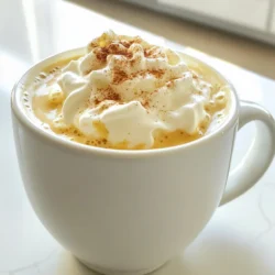 Für ein köstliches Getränk benötigen Sie folgende Hauptzutaten: - 500 ml Vollmilch - 250 ml Schlagsahne - 150 g weiße Schokoladenstückchen - 120 g Kürbispüree - 5 ml Vanilleextrakt - 5 ml Kürbisgewürzmischung (oder eine Mischung aus Zimt, Muskatnuss und Ingwer) - Eine Prise Salz - Schlagsahne zum Garnieren - Gemahlener Zimt oder zusätzliche Kürbisgewürze zum Bestreuen Diese Zutaten bringen den vollen Geschmack von Kürbis und Gewürzen hervor. Die Kombination aus weißer Schokolade und Schlagsahne sorgt für eine samtige Textur. Es gibt einige Marken, die ich empfehlen kann. Für die Schokolade nutzen Sie am besten Marken wie Callebaut oder Ghirardelli für die besten Stückchen. Diese haben einen intensiven Geschmack. Für das Kürbispüree ist Libby's eine bekannte Wahl. Es ist cremig und hat die perfekte Süße. Bei der Wahl der Gewürze sind McCormick und Simply Organic zuverlässig. Die Zutaten bieten viele Nährstoffe. Vollmilch enthält Kalzium und Vitamine. Schlagsahne ist reich an Fett, was Ihre heiße Schokolade cremig macht. Weiße Schokolade gibt Energie durch Zucker und Fett. Kürbispüree ist eine gute Quelle für Ballaststoffe und Vitamin A. Vanille sorgt für Geschmack. Die Gewürze bringen nicht nur Aroma, sondern auch Antioxidantien. Die Kombination dieser Zutaten macht die Kürbis-Gewürz Weiße heiße Schokolade zu einem leckeren und nahrhaften Genuss. Um Kürbis-Gewürz Weiße heiße Schokolade zu machen, brauchst du nur wenige Schritte. Du erwärmst die Milch und Sahne, fügst die Schokolade hinzu und vermischst alles. Dann gibst du die Gewürze und das Kürbispüree dazu. Zum Schluss garnierst du die Tassen und servierst sie. 1. Nimm einen mittelgroßen Topf. Gib die Vollmilch und die Schlagsahne hinein. Erhitze sie bei mittlerer Hitze. Rühre vorsichtig, bis die Mischung warm ist. Achte darauf, dass sie nicht kocht. 2. Füge die weißen Schokoladenstückchen zur warmen Mischung hinzu. Rühre ständig, bis die Schokolade geschmolzen ist. Die Mischung sollte jetzt glatt sein. 3. Jetzt kommt das Kürbispüree dazu. Füge auch den Vanilleextrakt und die Kürbisgewürzmischung hinzu. Eine Prise Salz macht den Geschmack besser. Rühre weiter, bis alles gut vermischt ist. 4. Wenn die Mischung cremig ist, nimm den Topf vom Herd. 5. Gieße die heiße Schokolade vorsichtig in Tassen. 6. Garniere die Tassen mit Schlagsahne. Streue gemahlenen Zimt oder mehr Kürbisgewürze darüber. - Achte darauf, die Milch nicht zum Kochen zu bringen. Das könnte die Textur verändern. - Rühre konstant, während du die Schokolade hinzufügst. So bleibt die Mischung glatt. - Wenn die heiße Schokolade zu dick wird, kannst du etwas mehr Milch hinzufügen. Das hilft, die Konsistenz zu verbessern. Die beste Temperatur für die heiße Schokolade liegt bei etwa 70 °C. So bleibt sie warm, ohne zu kochen. Zu hohe Temperaturen können die Milch und Sahne verbrennen. Rühren Sie die Mischung ständig, während sie erwärmt. So verhindern Sie, dass sich etwas am Boden absetzt. Um eine cremige Konsistenz zu erreichen, verwenden Sie 250 ml Schlagsahne. Die Schlagsahne sorgt für eine reichhaltige Textur. Wenn die Mischung zu dick wird, fügen Sie etwas mehr Milch hinzu. Ein guter Tipp ist, die Mischung nach dem Hinzufügen des Kürbispürees gut zu verquirlen. So bleibt alles gleichmäßig vermischt und cremig. Spielen Sie mit den Gewürzen, um neue Aromen zu entdecken! Fügen Sie mehr Zimt oder Muskatnuss hinzu, wenn Sie es würziger mögen. Für einen besonderen Kick probieren Sie einen Hauch von Ingwer. Wenn Sie es süßer mögen, erhöhen Sie die Menge an Vanilleextrakt. Diese kleinen Anpassungen machen Ihre heiße Schokolade einzigartig und lecker. {{image_4}} Um eine vegane Version zu machen, tausche die Milch und die Sahne aus. Verwende pflanzliche Alternativen wie Mandel- oder Hafermilch. Diese Sorten sind oft cremig und lecker. Ersetze die weißen Schokoladenstückchen mit veganer Schokolade. Diese sind in vielen Läden erhältlich. Achte darauf, dass sie keine Milchbestandteile enthalten. Mit diesen Änderungen bleibt der Geschmack großartig und du bleibst vegan. Du kannst die heiße Schokolade anpassen, um neue Geschmäcker zu entdecken. Füge eine Prise Chili oder Cayennepfeffer für etwas Wärme hinzu. Das passt gut zu den süßen Aromen. Eine Schicht Karamell oder ein Spritzer Ahornsirup bringt eine neue Süße. Probiere auch verschiedene Gewürze aus. Eine Prise Muskatnuss oder eine Vanilleschote kann die Aromen vertiefen. Sei kreativ und finde deine perfekte Mischung! Serviere die Kürbis-Gewürz Weiße heiße Schokolade mit etwas Gebäck. Ein Stück Kürbiskuchen passt perfekt dazu. Auch Zimtsterne oder Schokoladenkekse sind toll. Du kannst auch kleine Marshmallows oder Karamellstückchen als Topping verwenden. Diese sorgen für zusätzlichen Spaß. Vergiss nicht, die Tassen festlich zu dekorieren! Das macht das Trinken noch schöner. Wenn du etwas von der Kürbis-Gewürz weißen heißen Schokolade übrig hast, kühle sie sofort. Gieße sie in einen luftdichten Behälter und stelle ihn in den Kühlschrank. Zum Wiedererwärmen, erhitze die Mischung sanft in einem Topf. Rühre ständig, damit sie gleichmäßig warm wird. Du kannst auch die Mikrowelle verwenden, aber achte darauf, die Schokolade nicht zu überhitzen. Die heiße Schokolade bleibt im Kühlschrank etwa drei Tage frisch. Achte darauf, sie gut zu verschließen. Wenn du einen kompakten Behälter verwendest, bleibt die Schokolade besser erhalten. Nach drei Tagen kann sich die Konsistenz ändern. Möglicherweise wird sie dicker, da die Milch und Sahne sich absetzen. Um Abfall zu vermeiden, bereite nur so viel Schokolade zu, wie du brauchst. Du kannst die Zutaten auch in kleineren Mengen einkaufen. Wenn du Reste hast, nutze sie für andere Rezepte. Zum Beispiel kannst du die heiße Schokolade in Desserts oder in Backwaren verwenden. So bleibt nichts übrig und du genießt jeden letzten Schluck! Du kannst die weiße Schokolade auf viele Arten anpassen. Füge dunkle Schokolade hinzu, um einen starken Geschmack zu erhalten. Du kannst auch Aromen wie Mandel oder Haselnuss ausprobieren. Eine Prise Kaffee kann die Süße ausgleichen. Experimentiere mit verschiedenen Gewürzen, um neue Aromen zu entdecken. Ja, du kannst die heiße Schokolade im Voraus machen. Koche sie wie im Rezept beschrieben und lasse sie abkühlen. Fülle sie in einen luftdichten Behälter und stelle sie in den Kühlschrank. Zum Servieren erwärmst du die Mischung sanft auf dem Herd oder in der Mikrowelle. Rühre gut um, um die cremige Konsistenz wiederherzustellen. Wenn du kein Kürbispüree hast, kannst du andere Pürees verwenden. Süßkartoffelpüree gibt einen ähnlichen Geschmack. Auch Apfelmus oder Pflaumenpüree sind gute Optionen. Diese Alternativen bringen eine süße Note und eine cremige Textur in die heiße Schokolade. Probiere sie aus, um deinen Favoriten zu finden. Diese Anleitung hat die Hauptzutaten, Zubereitungsdetails und Tipps behandelt. Du hast gelernt, wie du die perfekte Kürbis-Gewürz Weiße heiße Schokolade zubereitest. Variationen wie die vegane Version bieten dir viele Optionen. Die Informationen zur Aufbewahrung helfen dir, Verschwendung zu vermeiden. Diese köstliche Schokolade ist perfekt für die kalten Monate. Experimentiere mit den Aromen und genieße es!