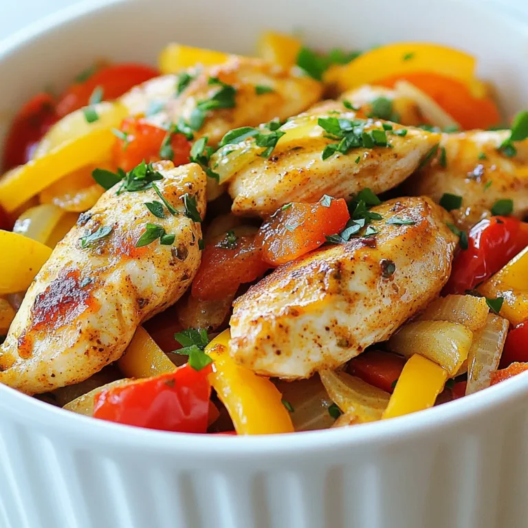 Für unser Cajun Chicken benötigen Sie diese Hauptzutaten: - 4 Hähnchenbrustfilets ohne Haut und Knochen - 2 Esslöffel Olivenöl - 1 Dose (400 g) gewürfelte Tomaten, abgetropft Diese Zutaten sind einfach zu finden. Achten Sie darauf, frische Hähnchenbrust zu wählen. Die speziellen Aromen kommen von diesen Gewürzen: - 1 Esslöffel Cajun-Gewürz - 1 Teelöffel getrockneter Oregano - Salz und Pfeffer nach Geschmack Cajun-Gewürz gibt dem Hähnchen seinen einzigartigen Geschmack. Oregano ergänzt die anderen Aromen gut. Für eine bunte und schmackhafte Mischung verwenden wir: - 1 große rote Paprika, in Streifen geschnitten - 1 große gelbe Paprika, in Streifen geschnitten - 1 große grüne Paprika, in Streifen geschnitten - 1 mittlere Zwiebel, in Scheiben geschnitten - 3 Knoblauchzehen, gehackt Die bunten Paprika machen das Gericht lebendig. Zwiebeln und Knoblauch bringen ein tolles Aroma. {{ingredient_image_2}} Zuerst bereiten Sie die Hähnchenbrustfilets vor. Nehmen Sie einen Fleischklopfer und klopfen Sie die Filets gleichmäßig flach. Dies hilft, die Hähnchenbrust gleichmäßig zu garen. Dann würzen Sie beide Seiten mit Cajun-Gewürz. Verwenden Sie genug Gewürz, damit das Hähnchen gut schmeckt. Erhitzen Sie in einer großen Pfanne das Olivenöl bei mittelhoher Hitze. Warten Sie, bis das Öl schimmert. Legen Sie nun die Hähnchenbrustfilets in die Pfanne. Braten Sie sie 5 bis 6 Minuten auf jeder Seite. Das Hähnchen sollte goldbraun und durchgegart sein. Die Innentemperatur muss mindestens 75°C betragen. Nehmen Sie das Hähnchen nach dem Braten aus der Pfanne und legen Sie es beiseite. In derselben Pfanne geben Sie die geschnittenen Paprika und die Zwiebel. Braten Sie das Gemüse für 5 bis 7 Minuten. Es sollte weich werden und leicht karamellisieren. Fügen Sie dann den gehackten Knoblauch und die gewürfelten Tomaten hinzu. Kochen Sie alles für 2 bis 3 Minuten. Dann geben Sie das Hähnchen zurück in die Pfanne. Streuen Sie den Oregano darüber und würzen Sie mit Salz und Pfeffer. Lassen Sie das Gericht 5 Minuten köcheln, damit sich die Aromen gut vermischen. Um Hähnchen saftig zu halten, klopfen Sie es gleichmäßig. Nutzen Sie einen Fleischklopfer. Achten Sie darauf, die Innentemperatur auf 75°C zu bringen. So bleibt das Hähnchen zart und nicht trocken. Das Gemüse sollte weich, aber auch leicht knackig sein. Lassen Sie es nicht zu lange in der Pfanne. Cajun Chicken passt gut zu Reis oder Quinoa. Diese Beilagen nehmen die Aromen auf. Ein frischer grüner Salat ergänzt das Gericht perfekt. Auch ein Stück Baguette ist eine gute Wahl, um die Sauce aufzutunken. Servieren Sie das Hähnchen mit einer Zitronenscheibe für zusätzlichen Geschmack. Für glutenfreie Varianten verwenden Sie nur frische Zutaten. Prüfen Sie die Gewürze auf Gluten. Wenn Sie eine Low-Carb-Diät machen, ersetzen Sie Reis durch Blumenkohlreis. Veganer können das Hähnchen durch Tofu oder Tempeh ersetzen. Marinieren Sie diese Alternativen mit Cajun-Gewürz für den gleichen Geschmack. Pro Tipps Hähnchen gleichmäßig klopfen: Stellen Sie sicher, dass die Hähnchenbrustfilets gleichmäßig dick sind, damit sie gleichmäßig garen. Öl nicht überhitzen: Warten Sie, bis das Olivenöl schimmert, aber nicht raucht, um ein Anbrennen zu vermeiden. Gemüse richtig anbraten: Braten Sie das Gemüse, bis es leicht karamellisiert ist, um den Geschmack zu intensivieren. Frische Kräuter hinzufügen: Garnieren Sie das Gericht kurz vor dem Servieren mit frischer Petersilie für zusätzlichen Geschmack und Farbe. {{image_4}} Cajun Chicken ist sehr flexibel. Du kannst auch andere Gemüsesorten verwenden. Probiere zum Beispiel Zucchini, Auberginen oder Brokkoli. Diese Gemüse geben dem Gericht neue Farben und Aromen. Achte darauf, die Garzeit zu beachten. Manche Gemüse brauchen länger als Paprika. Die Cajun-Gewürzmischung ist toll, aber du kannst auch kreativ sein. Nutze zum Beispiel italienische Gewürze oder mediterrane Mischungen. Das gibt deinem Gericht einen neuen Twist. Experimentiere mit Paprika, Kreuzkümmel oder sogar Currypulver. Finde heraus, was dir am besten schmeckt! Wenn du es scharf magst, füge Chili oder Cayennepfeffer hinzu. Beginne mit einer kleinen Menge. Du kannst immer mehr hinzufügen, aber nicht zurücknehmen. Eine andere Möglichkeit ist, frische Peperoni zu verwenden. Sie geben deinem Gericht einen tollen Kick. Denke daran, die Schärfe mit anderen Zutaten auszubalancieren. So bleibt das Essen lecker und angenehm. Um die Reste von Cajun Chicken mit Paprika frisch zu halten, lege das Hähnchen in einen luftdichten Behälter. Füge die Paprika und das Gemüse hinzu, wenn du sie auch aufbewahren möchtest. Lass das Gericht auf Raumtemperatur abkühlen, bevor du es in den Kühlschrank stellst. So bleiben Geschmack und Textur erhalten. Um das Cajun Chicken aufzuwärmen, benutze eine Pfanne oder die Mikrowelle. Wenn du die Pfanne verwendest, erhitze etwas Olivenöl bei mittlerer Hitze. Dann füge das Hähnchen und das Gemüse hinzu. Brate alles für 5 bis 7 Minuten, bis es heiß ist. Wenn du die Mikrowelle nutzt, erwärme das Gericht in 30-Sekunden-Schritten. Rühre es zwischendurch um, um eine gleichmäßige Erwärmung zu gewährleisten. Im Kühlschrank hält sich das Cajun Chicken bis zu 3 Tage. Stelle sicher, dass der Behälter gut verschlossen ist. Wenn du das Hähnchen länger aufbewahren möchtest, kannst du es einfrieren. Im Tiefkühler bleibt es bis zu 3 Monate frisch. Zum Auftauen lege es über Nacht in den Kühlschrank oder erwärme es direkt aus dem Gefrierfach in der Pfanne. Die Zubereitung dauert etwa 30 Minuten. Davon sind 10 Minuten für die Vorbereitung nötig. Die Kochzeit beträgt 20 Minuten. Ja, Sie können das Hähnchen marinieren. Marinieren verstärkt den Geschmack. Lassen Sie das Hähnchen mindestens eine Stunde in Cajun-Gewürz und Olivenöl ziehen. Für mehr Geschmack können Sie auch Knoblauch hinzufügen. Zu Cajun Chicken passen viele Beilagen. Hier sind einige Vorschläge: - Reis oder Quinoa - Kartoffeln, gebraten oder püriert - Grüner Salat mit frischen Kräutern - Maisbrot oder Baguette Ja, dieses Rezept ist glutenfrei. Alle verwendeten Zutaten enthalten kein Gluten. Sie können es ohne Bedenken genießen. Um Cajun Chicken vegan zu machen, ersetzen Sie das Hähnchen durch Tofu oder Tempeh. Marinieren Sie die pflanzlichen Alternativen mit Cajun-Gewürz. Braten Sie sie wie im Rezept beschrieben an. Cajun Chicken ist ein einfaches und schmackhaftes Gericht. Wir haben die Hauptzutaten, Gewürze und das Gemüse behandelt. Eine Schritt-für-Schritt-Anleitung sorgt für den perfekten Genuss. Tipps helfen dir, die Konsistenz zu verbessern und Beilagen zu wählen. Du kannst das Rezept leicht anpassen und die Reste richtig lagern. Denke daran, deine Fragen zu stellen, um das Beste aus deinem Gericht herauszuholen. Genieße das Kochen und entdecke neue Varianten!