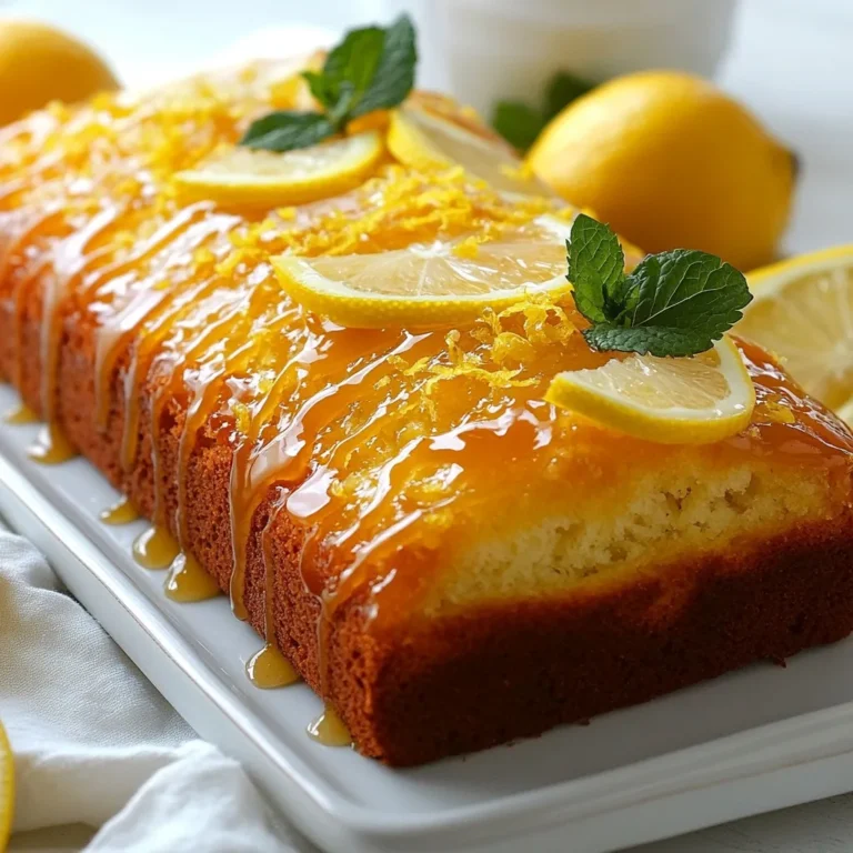 Für meinen Glazed Lemon Loaf benutze ich folgende Zutaten: - 1 ¾ Tassen Allzweckmehl - 1 Teelöffel Backpulver - ½ Teelöffel Natron - ¼ Teelöffel Salz - ¾ Tasse Kristallzucker - 2 große Eier - ½ Tasse ungesalzene Butter, weich - 1 Teelöffel Vanilleextrakt - ¾ Tasse griechischer Joghurt (natur) - Schale von 2 Zitronen - ¼ Tasse frischer Zitronensaft Diese Zutaten geben dem Laib seinen frischen Zitronengeschmack. Die Kombination aus Zitronenschale und Zitronensaft sorgt für ein intensives Aroma. Der griechische Joghurt macht den Teig schön feucht und fluffig. Um die Glasur herzustellen, benötige ich: - 1 Tasse Puderzucker - 2 Esslöffel frischer Zitronensaft - 1 Esslöffel Zitronenschale Die Glasur ist einfach und schnell gemacht. Sie bringt den Zitronengeschmack perfekt zur Geltung. Der Puderzucker sorgt für die richtige Süße und macht die Glasur glänzend. Es gibt viele Wege, diesen Laib zu variieren. Hier sind einige Ideen: - Fügen Sie frische Beeren hinzu, um eine fruchtige Note zu bekommen. - Geben Sie gehackte Nüsse für einen knusprigen Biss dazu. - Verwenden Sie Limette statt Zitrone für einen anderen Geschmack. Mit diesen Optionen können Sie den Laib ganz nach Ihrem Geschmack anpassen. Probieren Sie verschiedene Kombinationen aus! {{ingredient_image_2}} Zuerst heizen Sie den Ofen auf 175°C vor. Dies sorgt für gleichmäßiges Backen. Fetten Sie eine Kastenform von 23x13 cm ein oder verwenden Sie Backpapier. So bleibt der Laib nach dem Backen nicht kleben. In einer großen Schüssel mischen Sie die trockenen Zutaten. Nehmen Sie 1 ¾ Tassen Mehl, 1 Teelöffel Backpulver, ½ Teelöffel Natron und ¼ Teelöffel Salz. In einer anderen Schüssel schlagen Sie die ½ Tasse weiche Butter und ¾ Tasse Zucker. Das macht die Mischung luftig. Fügen Sie dann 2 Eier nacheinander hinzu. Mischen Sie gut nach jedem Ei. Geben Sie 1 Teelöffel Vanilleextrakt, ¾ Tasse griechischen Joghurt, die Schale von 2 Zitronen und ¼ Tasse Zitronensaft dazu. Rühren Sie bis alles gut vermischt ist. Jetzt fügen Sie die trockenen Zutaten langsam hinzu. Mischen Sie vorsichtig, um die Luftigkeit zu bewahren. Gießen Sie den Teig in die vorbereitete Form. Glätten Sie die Oberfläche mit einem Spatel. Backen Sie den Laib 50-60 Minuten. Der Laib ist fertig, wenn ein Zahnstocher sauber herauskommt. Während der Laib backt, bereiten Sie die Glasur vor. Vermischen Sie 1 Tasse Puderzucker, 2 Esslöffel Zitronensaft und 1 Esslöffel Zitronenschale in einer kleinen Schüssel. Nach dem Backen lassen Sie den Laib 10 Minuten in der Form abkühlen. Dann drehen Sie ihn auf ein Kuchengitter. Träufeln Sie die Glasur über den warmen Laib. So zieht der Geschmack in den Laib ein. Um einen perfekten Zitronen-Laib zu backen, nutzen Sie frische Zutaten. Achten Sie darauf, die Zitronen vor der Verwendung gut zu waschen. Verwenden Sie auch die Schale der Zitronen, um den Geschmack zu intensivieren. - Messen Sie das Mehl genau ab. - Lassen Sie die Butter vor dem Rühren weich werden. - Rühren Sie den Teig nur so lange, bis die Zutaten verbunden sind. Ein häufiger Fehler ist, den Laib zu lange zu backen. Überprüfen Sie ihn mit einem Zahnstocher. Er sollte sauber herauskommen, wenn der Laib fertig ist. - Vermeiden Sie es, den Teig zu überarbeiten. - Lassen Sie den Laib nicht zu lange in der Form. - Warten Sie, bis die Glasur etwas abgekühlt ist, bevor Sie sie auftragen. Um die Glasur gleichmäßig zu verteilen, gießen Sie sie langsam über den warmen Laib. Beginnen Sie in der Mitte und lassen Sie die Glasur an den Seiten herunterlaufen. - Nutzen Sie einen Löffel, um die Glasur gezielt zu leiten. - Lassen Sie die Glasur ein paar Minuten einziehen, bevor Sie schneiden. - Dekorieren Sie den Laib mit Zitronenscheiben für einen schönen Look. Profi Tipps Butter bei Raumtemperatur: Stellen Sie sicher, dass die Butter weich ist, bevor Sie sie mit Zucker vermischen. Dies hilft, eine luftige Textur zu erreichen. Frisch gepresster Zitronensaft: Verwenden Sie frischen Zitronensaft anstelle von Flaschen-Zitronensaft, um den besten Geschmack zu erzielen. Teig nicht überarbeiten: Rühren Sie den Teig nur so lange, bis die Zutaten gerade vermischt sind. Überarbeitung kann zu einem dichten Laib führen. Abkühlen vor dem Glasieren: Warten Sie, bis der Laib etwas abgekühlt ist, bevor Sie die Glasur auftragen. Dies verhindert, dass die Glasur schmilzt und verläuft. {{image_4}} Du kannst deinem Zitronen-Laib besonderen Schwung geben. Füge Beeren oder Nüsse hinzu. Himbeeren oder Blaubeeren passen gut. Sie bringen Farbe und Geschmack. Walnüsse oder Mandeln verleihen einen knackigen Biss. Achte darauf, die Früchte leicht in Mehl zu wenden. So sinken sie nicht auf den Boden des Laibs. Für eine glutenfreie Version kannst du spezielle Mehle nutzen. Verwende eine Mischung aus Reis- und Mandelmehl. Diese Mehle ergeben einen guten Geschmack und Textur. Du solltest auch etwas Xanthan hinzugeben. Das hilft, die Struktur zu halten. Der Teig bleibt luftig und lecker. Die Glasur kann auch anders sein. Probiere Limettensaft anstelle von Zitronensaft. Das gibt einen anderen, frischen Geschmack. Du kannst auch Puderzucker mit etwas Orangensaft mischen. Diese Varianten bringen neue Aromen. Experimentiere mit verschiedenen Zitrusfrüchten für deinen eigenen Stil. Um den Zitronen-Laib frisch zu halten, lege ihn in einen luftdichten Behälter. Du kannst ihn auch in Frischhaltefolie wickeln. So bleibt er für mehrere Tage lecker. Lagere ihn an einem kühlen, trockenen Ort. Vermeide direkte Sonneneinstrahlung, da dies den Geschmack ändern kann. Für beste Frische, esse den Laib innerhalb von drei bis fünf Tagen. Wenn du ihn länger aufbewahren möchtest, gibt es einfache Tricks. Lege ein Stück Brot in den Behälter. Das Brot hält den Laib feucht und verhindert, dass er austrocknet. Achte darauf, die Glasur nicht abzudecken, um sie knusprig zu halten. Wenn du den Laib für später aufbewahren möchtest, kannst du ihn einfrieren. Lass den Laib zuerst vollständig abkühlen. Schneide ihn in Scheiben, um die Portionierung zu erleichtern. Wickel jede Scheibe in Frischhaltefolie und lege sie in einen Gefrierbeutel. So bleibt der Zitronen-Laib bis zu drei Monate frisch. Zum Auftauen, lege die Scheiben einfach bei Raumtemperatur. Mit diesen Tipps bleibt dein Zitronen-Laib köstlich und bereit, wann immer du Lust auf einen zesty Genuss hast! Der Zitronen-Laib bleibt frisch für etwa 3 bis 4 Tage. Bewahren Sie ihn in einem luftdichten Behälter auf. So bleibt er saftig und lecker. Wenn Sie ihn länger aufbewahren möchten, können Sie ihn auch einfrieren. Wickeln Sie ihn gut in Folie ein und legen Sie ihn in einen Gefrierbeutel. So hält er bis zu 3 Monate. Ja, Sie können den Laib ohne Joghurt zubereiten. Ersetzen Sie den Joghurt durch die gleiche Menge Milch oder pflanzliche Milch. Das gibt dem Laib eine ähnliche Feuchtigkeit. Beachten Sie, dass der Geschmack leicht anders sein kann. Ein weiteres gutes Ersatzprodukt ist saure Sahne; sie sorgt für eine ähnliche Textur. Um den Zuckergehalt zu senken, verwenden Sie weniger Zucker im Teig. Sie können auch einen Teil durch ungesüßtes Apfelmus oder Honig ersetzen. Diese Optionen fügen etwas Süße hinzu, ohne zu viel Zucker zu verwenden. Achten Sie darauf, den Zitronensaft etwas zu erhöhen, um die Balance zu halten. Du hast in diesem Artikel alles über den Zitronen-Laib gelernt. Wir haben die wichtigen Zutaten und die Schritte zur Zubereitung besprochen. Tipps und Tricks helfen dir, häufige Fehler zu vermeiden. Variationen zeigen, wie du kreative Aromen hinzufügen kannst. Außerdem gibt es Ratschläge zur Lagerung. Ein guter Zitronen-Laib bringt Freude. Ich hoffe, du bist bereit, ihn auszuprobieren!