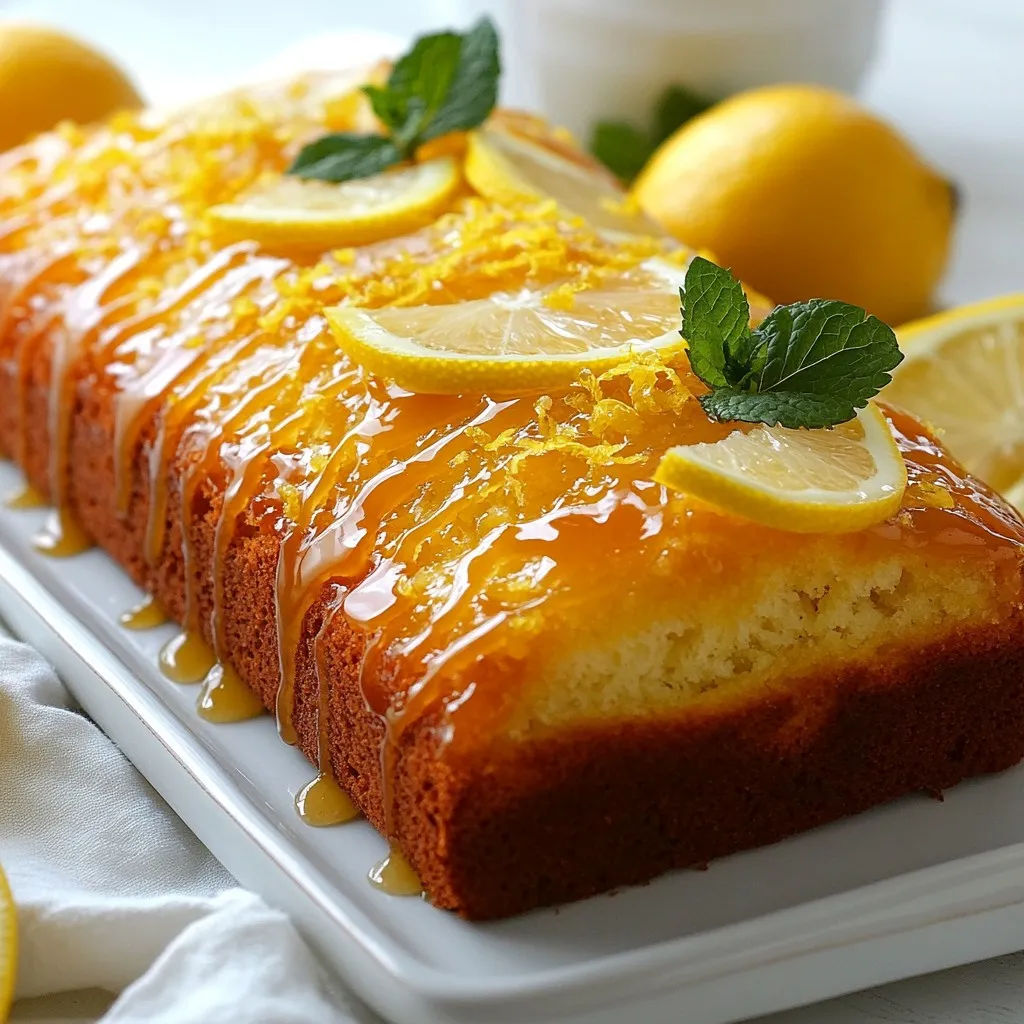 Für meinen Glazed Lemon Loaf benutze ich folgende Zutaten: - 1 ¾ Tassen Allzweckmehl - 1 Teelöffel Backpulver - ½ Teelöffel Natron - ¼ Teelöffel Salz - ¾ Tasse Kristallzucker - 2 große Eier - ½ Tasse ungesalzene Butter, weich - 1 Teelöffel Vanilleextrakt - ¾ Tasse griechischer Joghurt (natur) - Schale von 2 Zitronen - ¼ Tasse frischer Zitronensaft Diese Zutaten geben dem Laib seinen frischen Zitronengeschmack. Die Kombination aus Zitronenschale und Zitronensaft sorgt für ein intensives Aroma. Der griechische Joghurt macht den Teig schön feucht und fluffig. Um die Glasur herzustellen, benötige ich: - 1 Tasse Puderzucker - 2 Esslöffel frischer Zitronensaft - 1 Esslöffel Zitronenschale Die Glasur ist einfach und schnell gemacht. Sie bringt den Zitronengeschmack perfekt zur Geltung. Der Puderzucker sorgt für die richtige Süße und macht die Glasur glänzend. Es gibt viele Wege, diesen Laib zu variieren. Hier sind einige Ideen: - Fügen Sie frische Beeren hinzu, um eine fruchtige Note zu bekommen. - Geben Sie gehackte Nüsse für einen knusprigen Biss dazu. - Verwenden Sie Limette statt Zitrone für einen anderen Geschmack. Mit diesen Optionen können Sie den Laib ganz nach Ihrem Geschmack anpassen. Probieren Sie verschiedene Kombinationen aus! {{ingredient_image_2}} Zuerst heizen Sie den Ofen auf 175°C vor. Dies sorgt für gleichmäßiges Backen. Fetten Sie eine Kastenform von 23x13 cm ein oder verwenden Sie Backpapier. So bleibt der Laib nach dem Backen nicht kleben. In einer großen Schüssel mischen Sie die trockenen Zutaten. Nehmen Sie 1 ¾ Tassen Mehl, 1 Teelöffel Backpulver, ½ Teelöffel Natron und ¼ Teelöffel Salz. In einer anderen Schüssel schlagen Sie die ½ Tasse weiche Butter und ¾ Tasse Zucker. Das macht die Mischung luftig. Fügen Sie dann 2 Eier nacheinander hinzu. Mischen Sie gut nach jedem Ei. Geben Sie 1 Teelöffel Vanilleextrakt, ¾ Tasse griechischen Joghurt, die Schale von 2 Zitronen und ¼ Tasse Zitronensaft dazu. Rühren Sie bis alles gut vermischt ist. Jetzt fügen Sie die trockenen Zutaten langsam hinzu. Mischen Sie vorsichtig, um die Luftigkeit zu bewahren. Gießen Sie den Teig in die vorbereitete Form. Glätten Sie die Oberfläche mit einem Spatel. Backen Sie den Laib 50-60 Minuten. Der Laib ist fertig, wenn ein Zahnstocher sauber herauskommt. Während der Laib backt, bereiten Sie die Glasur vor. Vermischen Sie 1 Tasse Puderzucker, 2 Esslöffel Zitronensaft und 1 Esslöffel Zitronenschale in einer kleinen Schüssel. Nach dem Backen lassen Sie den Laib 10 Minuten in der Form abkühlen. Dann drehen Sie ihn auf ein Kuchengitter. Träufeln Sie die Glasur über den warmen Laib. So zieht der Geschmack in den Laib ein. Um einen perfekten Zitronen-Laib zu backen, nutzen Sie frische Zutaten. Achten Sie darauf, die Zitronen vor der Verwendung gut zu waschen. Verwenden Sie auch die Schale der Zitronen, um den Geschmack zu intensivieren. - Messen Sie das Mehl genau ab. - Lassen Sie die Butter vor dem Rühren weich werden. - Rühren Sie den Teig nur so lange, bis die Zutaten verbunden sind. Ein häufiger Fehler ist, den Laib zu lange zu backen. Überprüfen Sie ihn mit einem Zahnstocher. Er sollte sauber herauskommen, wenn der Laib fertig ist. - Vermeiden Sie es, den Teig zu überarbeiten. - Lassen Sie den Laib nicht zu lange in der Form. - Warten Sie, bis die Glasur etwas abgekühlt ist, bevor Sie sie auftragen. Um die Glasur gleichmäßig zu verteilen, gießen Sie sie langsam über den warmen Laib. Beginnen Sie in der Mitte und lassen Sie die Glasur an den Seiten herunterlaufen. - Nutzen Sie einen Löffel, um die Glasur gezielt zu leiten. - Lassen Sie die Glasur ein paar Minuten einziehen, bevor Sie schneiden. - Dekorieren Sie den Laib mit Zitronenscheiben für einen schönen Look. Profi Tipps Butter bei Raumtemperatur: Stellen Sie sicher, dass die Butter weich ist, bevor Sie sie mit Zucker vermischen. Dies hilft, eine luftige Textur zu erreichen. Frisch gepresster Zitronensaft: Verwenden Sie frischen Zitronensaft anstelle von Flaschen-Zitronensaft, um den besten Geschmack zu erzielen. Teig nicht überarbeiten: Rühren Sie den Teig nur so lange, bis die Zutaten gerade vermischt sind. Überarbeitung kann zu einem dichten Laib führen. Abkühlen vor dem Glasieren: Warten Sie, bis der Laib etwas abgekühlt ist, bevor Sie die Glasur auftragen. Dies verhindert, dass die Glasur schmilzt und verläuft. {{image_4}} Du kannst deinem Zitronen-Laib besonderen Schwung geben. Füge Beeren oder Nüsse hinzu. Himbeeren oder Blaubeeren passen gut. Sie bringen Farbe und Geschmack. Walnüsse oder Mandeln verleihen einen knackigen Biss. Achte darauf, die Früchte leicht in Mehl zu wenden. So sinken sie nicht auf den Boden des Laibs. Für eine glutenfreie Version kannst du spezielle Mehle nutzen. Verwende eine Mischung aus Reis- und Mandelmehl. Diese Mehle ergeben einen guten Geschmack und Textur. Du solltest auch etwas Xanthan hinzugeben. Das hilft, die Struktur zu halten. Der Teig bleibt luftig und lecker. Die Glasur kann auch anders sein. Probiere Limettensaft anstelle von Zitronensaft. Das gibt einen anderen, frischen Geschmack. Du kannst auch Puderzucker mit etwas Orangensaft mischen. Diese Varianten bringen neue Aromen. Experimentiere mit verschiedenen Zitrusfrüchten für deinen eigenen Stil. Um den Zitronen-Laib frisch zu halten, lege ihn in einen luftdichten Behälter. Du kannst ihn auch in Frischhaltefolie wickeln. So bleibt er für mehrere Tage lecker. Lagere ihn an einem kühlen, trockenen Ort. Vermeide direkte Sonneneinstrahlung, da dies den Geschmack ändern kann. Für beste Frische, esse den Laib innerhalb von drei bis fünf Tagen. Wenn du ihn länger aufbewahren möchtest, gibt es einfache Tricks. Lege ein Stück Brot in den Behälter. Das Brot hält den Laib feucht und verhindert, dass er austrocknet. Achte darauf, die Glasur nicht abzudecken, um sie knusprig zu halten. Wenn du den Laib für später aufbewahren möchtest, kannst du ihn einfrieren. Lass den Laib zuerst vollständig abkühlen. Schneide ihn in Scheiben, um die Portionierung zu erleichtern. Wickel jede Scheibe in Frischhaltefolie und lege sie in einen Gefrierbeutel. So bleibt der Zitronen-Laib bis zu drei Monate frisch. Zum Auftauen, lege die Scheiben einfach bei Raumtemperatur. Mit diesen Tipps bleibt dein Zitronen-Laib köstlich und bereit, wann immer du Lust auf einen zesty Genuss hast! Der Zitronen-Laib bleibt frisch für etwa 3 bis 4 Tage. Bewahren Sie ihn in einem luftdichten Behälter auf. So bleibt er saftig und lecker. Wenn Sie ihn länger aufbewahren möchten, können Sie ihn auch einfrieren. Wickeln Sie ihn gut in Folie ein und legen Sie ihn in einen Gefrierbeutel. So hält er bis zu 3 Monate. Ja, Sie können den Laib ohne Joghurt zubereiten. Ersetzen Sie den Joghurt durch die gleiche Menge Milch oder pflanzliche Milch. Das gibt dem Laib eine ähnliche Feuchtigkeit. Beachten Sie, dass der Geschmack leicht anders sein kann. Ein weiteres gutes Ersatzprodukt ist saure Sahne; sie sorgt für eine ähnliche Textur. Um den Zuckergehalt zu senken, verwenden Sie weniger Zucker im Teig. Sie können auch einen Teil durch ungesüßtes Apfelmus oder Honig ersetzen. Diese Optionen fügen etwas Süße hinzu, ohne zu viel Zucker zu verwenden. Achten Sie darauf, den Zitronensaft etwas zu erhöhen, um die Balance zu halten. Du hast in diesem Artikel alles über den Zitronen-Laib gelernt. Wir haben die wichtigen Zutaten und die Schritte zur Zubereitung besprochen. Tipps und Tricks helfen dir, häufige Fehler zu vermeiden. Variationen zeigen, wie du kreative Aromen hinzufügen kannst. Außerdem gibt es Ratschläge zur Lagerung. Ein guter Zitronen-Laib bringt Freude. Ich hoffe, du bist bereit, ihn auszuprobieren!