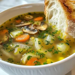 Für eine schmackhafte Gemüsebrühe benötigst du einige frische Zutaten. Hier sind die Hauptzutaten: - 1 große Zwiebel, geviertelt - 2 Karotten, grob gehackt - 2 Selleriestangen, grob gehackt - 4 Knoblauchzehen, zerdrückt - 1 Tasse Champignons, in Scheiben geschnitten - 8 Tassen Wasser - 1 Lorbeerblatt Diese Zutaten geben der Brühe einen tollen Geschmack. Die Zwiebel sorgt für Süße, während der Knoblauch einen würzigen Kick hinzufügt. Karotten und Sellerie bringen eine schöne Frische. Gewürze und Kräuter sind wichtig für den Geschmack. Hier sind die, die ich empfehle: - 1 Teelöffel getrockneter Thymian - 1 Teelöffel getrockneter Rosmarin - Salz und Pfeffer nach Geschmack - Frische Kräuter (wie Petersilie oder Dill) zur Garnitur Thymian und Rosmarin geben der Brühe eine aromatische Note. Frische Kräuter am Ende sorgen für Farbe und Frische. Frische Zutaten machen den Unterschied. Hier sind einige Tipps: - Wähle Gemüse mit leuchtenden Farben. - Achte darauf, dass das Gemüse fest ist. - Du kannst auch Restgemüse verwenden. Wenn du frisches Gemüse kaufst, achte auf die Saison. Saisonales Gemüse hat oft mehr Geschmack und ist günstiger. Frische Zutaten bringen deine Brühe auf ein neues Level. {{ingredient_image_2}} Zuerst musst du die Zutaten vorbereiten. Nimm eine große Zwiebel und schneide sie in Viertel. Hacke dann zwei Karotten grob. Nimm auch zwei Selleriestangen und hacke sie. Zerdrücke vier Knoblauchzehen und schneide eine Tasse Champignons in Scheiben. Diese frischen Zutaten geben der Brühe viel Geschmack. Jetzt kommt der spannende Teil! Nimm einen großen Kochtopf und füge die vorbereiteten Zutaten hinzu. Gib einen Teelöffel getrockneten Thymian und einen Teelöffel getrockneten Rosmarin dazu. Vergiss nicht, ein Lorbeerblatt hinzuzufügen! Gieße dann acht Tassen Wasser über alles. Stelle den Topf auf mittlere bis hohe Hitze und bringe die Mischung zum Kochen. Sobald die Brühe kocht, reduziere die Hitze. Lass die Mischung unbedeckt für etwa 1,5 bis 2 Stunden köcheln. Während des Kochens solltest du den Schaum auf der Oberfläche abschöpfen. So bleibt die Brühe klar und lecker. Wenn die Brühe gut gekocht hat, nimm den Topf vom Herd. Lass sie etwas abkühlen. Jetzt ist es Zeit, die Brühe abzusieben. Verwende ein feines Sieb oder ein Käsetuch. Gieße die Brühe in eine große Schüssel oder einen anderen Topf. Die festen Bestandteile kannst du wegwerfen. Jetzt kannst du die Brühe mit Salz und Pfeffer nach Geschmack würzen. Wenn du magst, garniere die Brühe mit frischen Kräutern wie Petersilie oder Dill. Serviere sie warm und genieße den tollen Geschmack! Um den Geschmack Ihrer Brühe zu verbessern, nutzen Sie frisches Gemüse. Wählen Sie Gemüse, das viel Geschmack hat, wie Zwiebeln, Karotten und Sellerie. Rösten Sie die Zwiebeln und den Knoblauch leicht an, bevor Sie sie in den Topf geben. Dies gibt der Brühe eine tiefere Note. Fügen Sie auch frische Kräuter wie Petersilie oder Dill hinzu. Diese verleihen der Brühe einen frischen Geschmack. Ein häufiger Fehler ist, die Brühe zu kurz zu kochen. Lassen Sie sie mindestens 1,5 Stunden köcheln, damit die Aromen gut ziehen können. Überprüfen Sie auch, ob Sie genug Wasser verwenden. Die Brühe sollte alle Zutaten gut bedecken. Ein weiterer Fehler ist, die Brühe nicht zu würzen. Vergessen Sie nicht, am Ende mit Salz und Pfeffer zu schmecken. Restgemüse ist perfekt für Brühe. Nutzen Sie Gemüsereste, die Sie sonst wegwerfen würden. Schalen, Enden und sogar verwelkte Blätter können viel Geschmack abgeben. Lagern Sie Ihre Reste in einem Gefrierbeutel und verwenden Sie sie, wenn Sie Brühe machen. So vermeiden Sie Abfall und machen etwas Leckeres. Pro Tipps Frische Zutaten verwenden: Für den besten Geschmack sollten Sie möglichst frisches Gemüse verwenden, idealerweise aus Ihrem eigenen Garten oder vom Markt. Brühe richtig abseihen: Um eine klare Brühe zu erhalten, verwenden Sie ein feines Sieb oder ein Käsetuch beim Abseihen der Brühe. Würzen nach Geschmack: Schmecken Sie die Brühe während des Kochens ab und passen Sie die Gewürze nach Ihrem persönlichen Geschmack an. Reste kreativ nutzen: Verwenden Sie die Brühe als Basis für Suppen, Saucen oder Risottos, um den vollen Geschmack zu nutzen. {{image_4}} Wenn du kein frisches Gemüse hast, mach dir keine Sorgen. Du kannst auch getrocknete oder gefrorene Varianten verwenden. Sie geben der Brühe immer noch tollen Geschmack. Zum Beispiel: - Getrocknete Pilze - Gefrorene Erbsen - Getrocknete Tomaten Diese Optionen eignen sich gut, wenn frische Zutaten fehlen. Achte darauf, die Mengen anzupassen. Doppelte Mengen getrockneter Zutaten können einen intensiveren Geschmack liefern. Du kannst die Gewürze ganz nach deinem Geschmack anpassen. Wenn du einen würzigeren Geschmack magst, füge mehr Thymian oder Rosmarin hinzu. Probiere auch andere Gewürze wie: - Kurkuma für eine goldene Farbe - Kreuzkümmel für einen erdigen Geschmack - Paprika für eine milde Schärfe Diese Anpassungen machen die Brühe einzigartig. Experimentiere, um deinen perfekten Geschmack zu finden. Falls du eine spezielle Diät einhältst, ist es einfach, die Brühe anzupassen. Für vegane Optionen kannst du einfach alle tierischen Produkte meiden. Hier sind einige Ideen: - Verwende Gemüse wie Zucchini oder Kürbis für mehr Substanz. - Füge Hülsenfrüchte wie Linsen oder Bohnen hinzu. - Für glutenfreie Varianten, achte darauf, keine glutenhaltigen Zutaten zu verwenden. Diese Varianten helfen dir, die Brühe an deine Bedürfnisse anzupassen. So bleibt sie lecker und gesund. Nach dem Kochen ist es wichtig, die Brühe richtig zu lagern. Lassen Sie die Brühe zuerst etwas abkühlen. Füllen Sie sie dann in einen luftdichten Behälter. Stellen Sie sicher, dass der Behälter gut verschlossen ist. Im Kühlschrank bleibt die Brühe bis zu einer Woche frisch. So haben Sie immer eine gesunde Basis für Ihre Gerichte. Wenn Sie die Brühe länger aufbewahren möchten, frieren Sie sie einfach ein. Nutzen Sie gefrierfeste Behälter oder Beutel. Teilen Sie die Brühe in Portionen auf. So können Sie nur die Menge auftauen, die Sie brauchen. Lassen Sie beim Einfüllen etwas Platz, da die Brühe beim Gefrieren expandiert. So vermeiden Sie, dass der Behälter platzt. Eingefrorene Brühe hält sich bis zu sechs Monate. Achten Sie beim Auftauen darauf, die Brühe langsam im Kühlschrank zu lassen. Sie können sie auch in der Mikrowelle oder auf dem Herd erhitzen. Verwenden Sie die Brühe für Suppen, Eintöpfe oder als Basis für Saucen. Sie verleiht jedem Gericht einen reichhaltigen Geschmack. Die Brühe hält sich eine Woche im Kühlschrank. Sie bleibt frisch, wenn Sie sie gut abdecken. Für längere Lagerung frieren Sie die Brühe in Behältern ein. So bleibt sie bis zu drei Monate haltbar. Achten Sie darauf, das Wasser nicht zu voll zu füllen, da es sich beim Einfrieren ausdehnt. Ja, diese Brühe ist bereits vegan. Sie enthält nur Gemüse und Gewürze. Achten Sie darauf, keine tierischen Produkte hinzuzufügen. Für zuckerfreie Brühe sind keine speziellen Anpassungen nötig. Alle Zutaten sind von Natur aus frei von Zucker. Die besten Gemüsesorten sind Zwiebeln, Karotten und Sellerie. Diese geben der Brühe viel Geschmack. Auch Pilze sind toll, da sie einen herzhaften Umami-Geschmack hinzufügen. Weitere gute Optionen sind Lauch, Paprika und Tomaten. Experimentieren Sie mit verschiedenen Gemüsesorten für einzigartige Aromen! Die Herstellung einer leckeren Gemüsebrühe erfordert frische Zutaten und einfache Schritte. Wir haben die Hauptzutaten, Gewürze und Tipps zur Auswahl besprochen. Ich habe auch eine klare Anleitung gegeben, wie man die Brühe zubereitet und verfeinert. Vergessen Sie nicht, häufige Fehler zu vermeiden und Restgemüse zu nutzen. Denken Sie an Varianten, die Ihren Vorlieben entsprechen. Zu guter Letzt, bewahren Sie die Brühe richtig auf, um ihre Frische zu erhalten. Eine gute Brühe ist ein einfacher Weg zu mehr Geschmack in Ihren Gerichten.