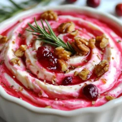 Cranberry Cream Cheese Rosemary Dip Einfach und Lecker