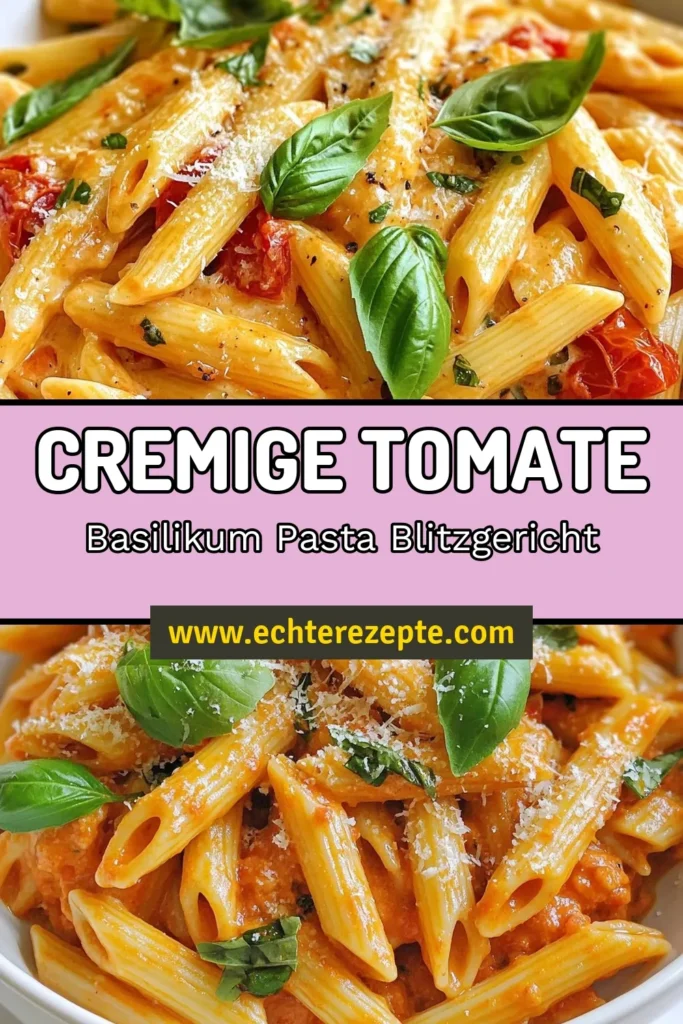 Entdecken Sie unsere schnelle Tomate-Basilikum-Pasta aus dem Instant Pot, die Ihre Geschmacksknospen verzaubert! Dieses einfache und cremige Pasta Rezept mit Penne Pasta und frischem Basilikum ist perfekt für ein schnelles Abendessen. In nur 25 Minuten zaubern Sie ein köstliches Gericht, das die ganze Familie lieben wird. Probieren Sie es aus und speichern Sie das Rezept! #InstantPot #PastaRezepte #SchnelleGerichte #CremigePasta