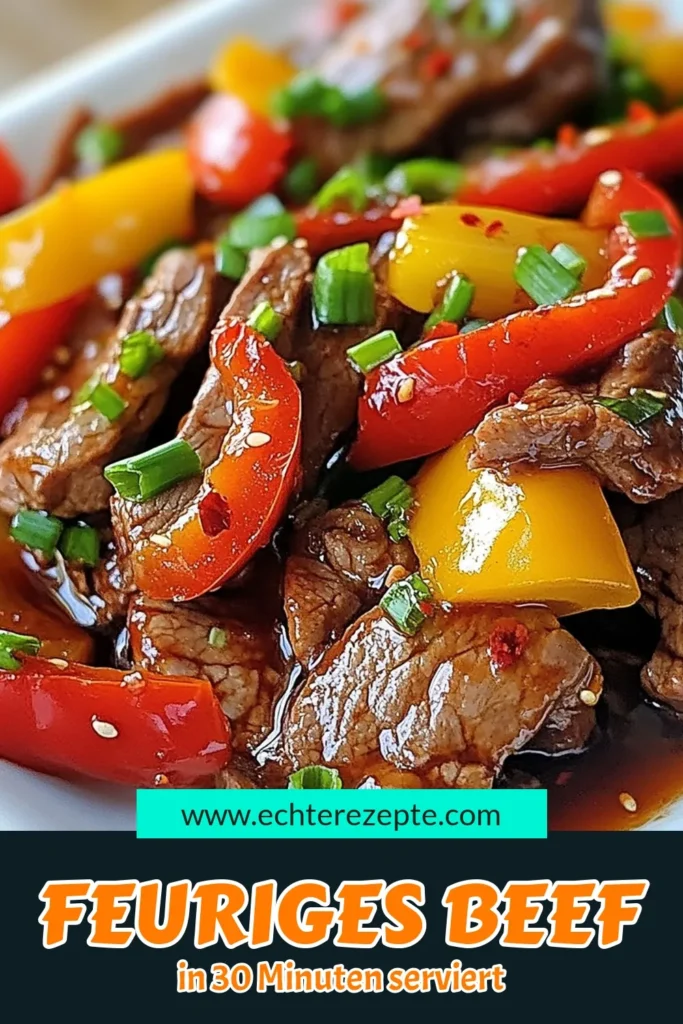 Entdecke das köstliche Rezept für Feuriges Blitz-Beef! Dieses schnelle Beef Rezept mit zartem Flanksteak und würzigem Wok-Gericht ist ideal für alle, die asiatische Rindfleischgerichte lieben. In nur 30 Minuten bereit, wird dieses Flanksteak Rezept garantiert ein Hit bei deiner Familie. Klicke auf den Pin für die Schritt-für-Schritt-Anleitung und speichere es für dein nächstes Dinner! #BlitzBeef #WokGericht #Flanksteak #SchnellesRezept