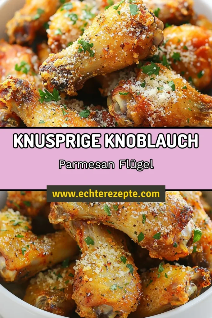Entdecken Sie unser einfaches Rezept für Luftfritteuse Hähnchenflügel mit Knoblauch Parmesan! Diese schnellen Hähnchenflügel sind nicht nur knusprig, sondern auch voller Geschmack. Ideal für Partys oder ein schnelles Abendessen. Folgen Sie unserer Schritt-für-Schritt-Anleitung und genießen Sie perfektes, krustiges Hähnchen aus der Luftfritteuse. Speichern Sie dieses leckere Knoblauch Parmesan Rezept für Ihre nächste Mahlzeit! #Hähnchenflügel #Luftfritteuse #Rezeptideen #SchnelleRezepte
