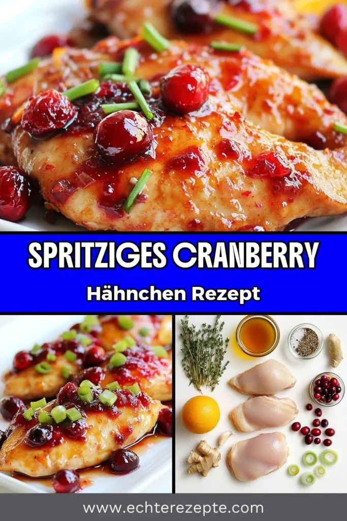 Entdecke das köstliche Rezept für Zesty Cranberry Orange Chicken! Dieses Hähnchen mit Cranberrys ist nicht nur einfach zuzubereiten, sondern auch gesund und voller Geschmack. Die Kombination aus saftiger Hähnchenbrust und erfrischender Orangensauce macht es zum perfekten Abendessen. Probiere jetzt unser Orangensauce Rezept aus und genieße gesunde Hähnchenrezepte, die der ganzen Familie gefallen! Speichere dieses Rezept und koche es bald nach! #HähnchenmitCranberrys #RezeptfürHähnchenbrust #GesundeHähnchenrezepte #Cranberrys
