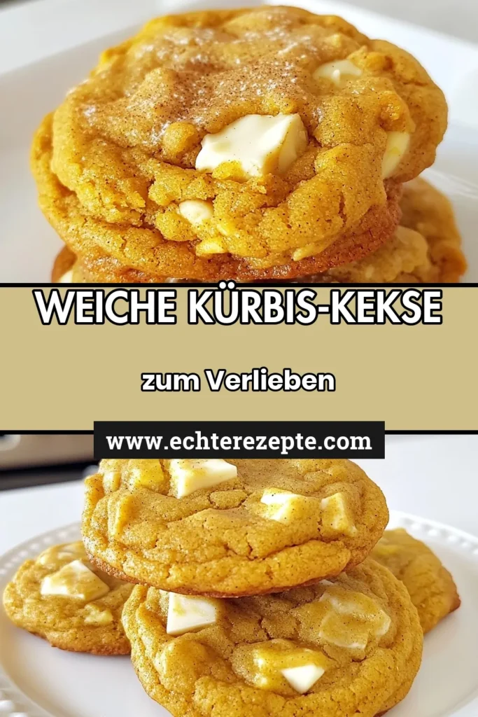 Entdecken Sie das Rezept für weiche Kürbis-Pie-Kekse, perfekt für die Herbstsaison! Diese Kürbiskekse mit ihrem köstlichen Kürbiskuchengewürz und optionalen weißen Schokoladenstückchen sind einfach zuzubereiten und bringen den Geschmack von Kürbis in jede Keksdose. Probieren Sie unser einfaches Kürbisrezept aus und genießen Sie die Mischung aus süß und würzig! Speichern Sie es für Ihre nächste Backsession! #KürbisPieKekse #weicheKürbiskekse #KürbiskuchengewürzKekse #Keksebacken