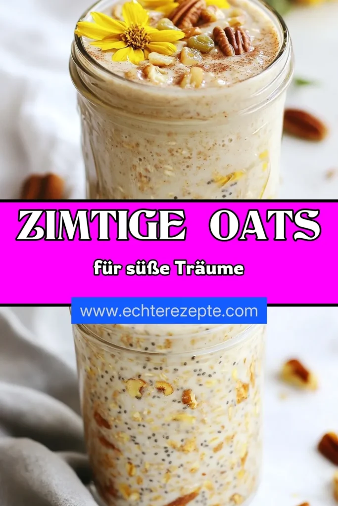 Entdecke das perfekte Frühstück mit unseren Zimtschnecken Overnight Oats! Dieses gesunde Frühstücksrezept vereint die leckeren Aromen von Haferflocken mit Zimt und sorgt für eine cremige Konsistenz, die dich morgens begeistert. Mit nur wenigen Zutaten zauberst du ein einfaches Overnight Oats Rezept, das den Tag versüßt. Probiere es jetzt aus und erlebe den himmlischen Geschmack! #ZimtschneckenOvernightOats #gesundesFrühstücksrezepte #overnightoatsRezept #HaferflockenMitZimt
