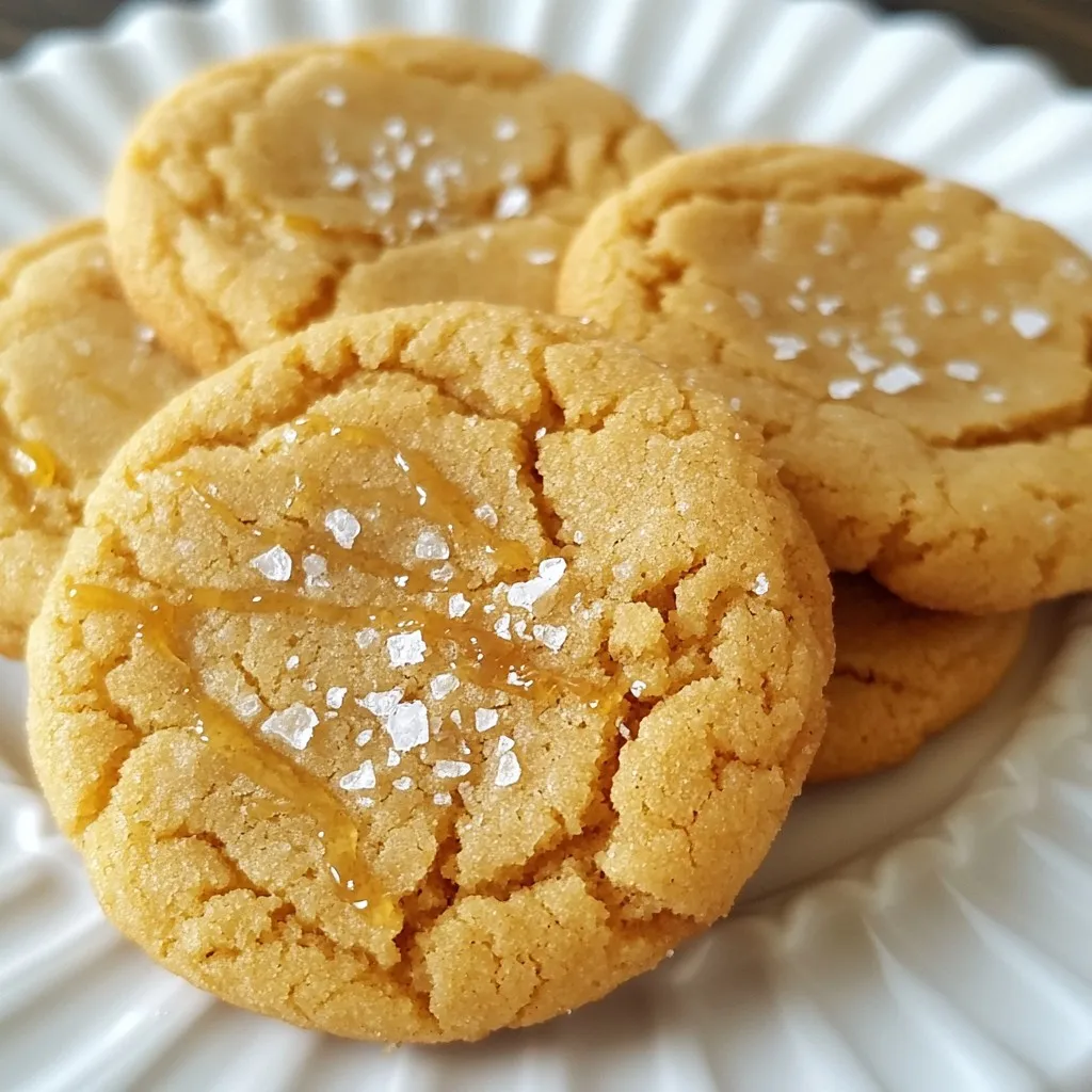 Die Zutaten für gesalzene Honigkekse sind einfach zu finden. Hier ist, was du brauchst: - 1 Tasse ungesalzene Butter, weich - 1/2 Tasse Haushaltszucker - 1/2 Tasse brauner Zucker, fest gepackt - 1/2 Tasse Honig - 1 großes Ei - 2 Teelöffel Vanilleextrakt - 3 Tassen Weizenmehl - 1 Teelöffel Natron - 1/2 Teelöffel Salz - Meersalzflocken zum Bestreuen Diese Zutaten schaffen die perfekte Balance zwischen süß und salzig. Wenn du keine bestimmten Zutaten hast, gibt es gute Alternativen. Statt ungesalzener Butter kannst du pflanzliche Butter verwenden. Du kannst auch Agavendicksaft anstelle von Honig nehmen. Für das Ei gibt es Ersatz wie Apfelmus oder ein Chia-Ei. Wenn du glutenfrei kochen möchtest, nutze glutenfreies Mehl. Diese Optionen helfen dir, die Kekse anzupassen. Wähle frische Zutaten für den besten Geschmack. Die Butter sollte weich, aber nicht geschmolzen sein. Der Honig sollte hochwertig sein, um den besten Geschmack zu bieten. Achte darauf, dass das Mehl richtig gesiebt ist, um Klumpen zu vermeiden. Verwende feines Meersalz für den besten Effekt. Die Qualität der Zutaten macht einen großen Unterschied für dein Endprodukt. {{ingredient_image_2}} Heize deinen Ofen auf 175°C vor. Während der Ofen sich aufwärmt, lege zwei Backbleche mit Backpapier aus. Das Backpapier sorgt dafür, dass die Kekse nicht kleben. Es ist wichtig, dass der Ofen rechtzeitig bereit ist, um die Kekse gleichmäßig zu backen. Nimm eine große Rührschüssel. Füge die weiche Butter, den Haushaltszucker und den braunen Zucker hinzu. Mit einem Handmixer oder einer Küchenmaschine schlägst du diese Mischung bei mittlerer Geschwindigkeit. Rühre, bis die Mischung hell und luftig ist. Dieser Schritt dauert etwa 2-3 Minuten. Eine gute Mischung ist der Schlüssel für luftige Kekse. Jetzt ist es Zeit, die trockenen Zutaten vorzubereiten. In einer separaten Schüssel vermische das Weizenmehl, das Natron und das Salz. Füge diese Mischung nach und nach zur feuchten Mischung in der großen Schüssel hinzu. Rühre nur so lange, bis alles gerade eben verbunden ist. Übermäßiges Rühren kann die Kekse hart machen. Verwende einen Esslöffel oder einen Keksteigportionierer, um Portionen des Teigs auf die Backbleche zu setzen. Lasse etwa 5 cm Abstand zwischen den Teigmengen. Dies ist wichtig, damit die Kekse beim Backen Platz haben. Streue eine kleine Prise Meersalzflocken über jeden Teigmound. Das Salz hebt den Geschmack des Honigs hervor und sorgt für einen tollen Kontrast. Backe die Kekse im vorgeheizten Ofen für 10-12 Minuten. Die Ränder sollten leicht goldbraun sein, während die Mitte weich bleibt. Nach dem Backen lasse die Kekse 5 Minuten auf den Backblechen abkühlen. Danach legst du sie auf ein Kuchengitter, um vollständig abzukühlen. So bleiben sie frisch und lecker. Um die perfekte Konsistenz zu erreichen, benutze weiche Butter. Sie macht den Teig geschmeidig und einfach zu verarbeiten. Achte darauf, das Mehl nicht zu lange zu rühren. Wenn du es zu lange machst, wird der Teig zäh. Rühre die trockenen Zutaten nur so lange, bis sie sich gerade verbinden. So bleiben die Kekse zart und lecker. Meersalz bringt die Süße des Honigs zur Geltung. Streue die Flocken großzügig, aber nicht zu viel. Ein kleiner Hauch reicht aus, um den Geschmack zu heben. Du kannst auch verschiedene Meersalze ausprobieren. Jedes hat seinen eigenen Charakter. Das macht die Kekse noch interessanter. Jeder Ofen ist anders. Daher kann die Backzeit variieren. Überprüfe die Kekse nach 10 Minuten. Die Ränder sollten goldbraun sein, während die Mitte weich bleibt. Wenn sie noch zu hell sind, lass sie ein paar Minuten länger. Achte darauf, dass du die Kekse nicht überbackst. So bleiben sie schön saftig. Pro Tipps Butter richtig temperieren: Stelle sicher, dass die Butter weich ist, damit sie sich leicht mit den Zuckern vermischen lässt und die Kekse eine luftige Textur erhalten. Honigqualität: Verwende hochwertigen Honig, um den Keksen ein intensives Aroma und einen besonderen Geschmack zu verleihen. Backzeit im Auge behalten: Jeder Ofen ist anders; überprüfe die Kekse nach 10 Minuten, um sicherzustellen, dass sie nicht überbacken werden. Abkühlzeit beachten: Lass die Kekse nach dem Backen auf dem Blech abkühlen, damit sie ihre Form behalten und nicht zerbrechen. {{image_4}} Du kannst die gesalzenen Honigkekse aufpeppen. Füge zum Teig eine Tasse gehackte Nüsse hinzu. Walnüsse oder Mandeln passen gut. Auch Schokoladenstückchen sind eine tolle Wahl. Die Kombination aus süßem Honig und knackigen Nüssen oder Schokolade ist einfach köstlich. Wenn du glutenfrei backen möchtest, kann ich dir helfen. Verwende einfach eine glutenfreie Mehlmischung. Achte darauf, dass die Mischung gut bindet. Das sorgt für eine ähnliche Konsistenz wie mit Weizenmehl. Diese Kekse werden trotzdem lecker und zart sein. Gewürze verleihen den Keksen einen besonderen Kick. Zimt oder Muskatnuss passen perfekt zu Honig. Füge einen Teelöffel Zimt hinzu, um die Kekse zu verfeinern. Auch eine Prise Ingwer kann spannend sein. Die Aromen machen jeden Biss zu einem Genuss. Um die gesalzenen Honigkekse frisch zu halten, lege sie in einen luftdichten Behälter. Ich empfehle, Backpapier zwischen die Kekse zu legen. So kleben sie nicht zusammen und bleiben knusprig. Bewahre den Behälter an einem kühlen, trockenen Ort auf. Vermeide direkte Sonneneinstrahlung, da dies die Kekse weich machen kann. Diese Kekse bleiben bis zu einer Woche frisch, wenn du sie richtig lagerst. Achte darauf, den Behälter gut zu verschließen. Wenn du die Kekse länger aufbewahren möchtest, kannst du sie einfrieren. So bleiben Geschmack und Textur erhalten. Überprüfe regelmäßig, ob die Kekse noch gut riechen und aussehen. Um die Kekse einzufrieren, lasse sie zuerst vollständig abkühlen. Lege sie dann in einen luftdichten Behälter oder einen Gefrierbeutel. Vergiss nicht, das Datum darauf zu schreiben. So weißt du, wie lange sie schon eingefroren sind. Die Kekse sind bis zu drei Monate haltbar. Zum Servieren lasse sie einfach bei Raumtemperatur auftauen oder erwärme sie kurz im Ofen. Ja, du kannst anderen Zucker verwenden. Zum Beispiel, brauner Zucker gibt den Keksen eine tiefere Note. Kokoszucker ist eine weitere gute Wahl. Er hat einen eigenen Geschmack. Auch Honig kann als Ersatz dienen, aber passe die Menge an. Beachte, dass sich die Konsistenz ändern kann. Um die Kekse weniger süß zu machen, reduziere die Zuckermenge. Du kannst die Menge des Haushaltszuckers auf 1/3 Tasse senken. Dies hilft, die Süße zu verringern. Verwende auch weniger Honig. Füge stattdessen mehr Salz hinzu. Das gibt den Keksen einen tollen Geschmack. Wenn der Teig zu klebrig ist, füge mehr Mehl hinzu. Beginne mit 1 Esslöffel und rühre gut um. Wiederhole dies, bis der Teig leichter zu formen ist. Du kannst auch den Teig kühlen. Wickel ihn in Frischhaltefolie und stelle ihn in den Kühlschrank für 30 Minuten. So lässt sich der Teig besser verarbeiten. Die gesalzenen Honigkekse bieten einen tollen Geschmack und sind einfach zu machen. Wir haben die Hauptzutaten, wichtige Tipps und alternative Möglichkeiten durchgearbeitet. Ich stelle klar, dass ein wenig Experimentieren mit Zutaten und Aromen viel Spaß bringt. Vergessen Sie nicht, wie man die Kekse richtig lagert, damit sie frisch bleiben. Genießen Sie diese Kekse zu jeder Zeit!