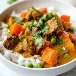 - 900 g Lammkeule, in mundgerechte Stücke geschnitten - 2 mittelgroße Karotten, in Scheiben geschnitten - 1 rote Paprika, gewürfelt - 1 große Zwiebel, fein gehackt - 4 Knoblauchzehen, fein gehackt - 1 Esslöffel frischer Ingwer, gerieben - 240 g gefrorene Erbsen Die Hauptzutaten für das Lamm-Curry sind einfach. Die Lammkeule bringt viel Geschmack. Karotten und Paprika sorgen für Farbe und Süße. Zwiebeln, Knoblauch und Ingwer geben ein tolles Aroma. - 2 Esslöffel Currypulver - 1 Esslöffel gemahlener Kreuzkümmel - 1 Teelöffel gemahlener Koriander - 1 Teelöffel Kurkuma - Salz und Pfeffer nach Geschmack Die Gewürze sind der Schlüssel zum Erfolg. Currypulver bringt Wärme. Kreuzkümmel fügt Tiefe hinzu. Koriander und Kurkuma runden den Geschmack ab. Vergiss nicht, mit Salz und Pfeffer zu würzen. - 1 Dose (400 ml) Kokosmilch - 240 ml Gemüsebrühe - 1 Dose (400 g) gewürfelte Tomaten Die Flüssigkeiten machen das Curry cremig. Kokosmilch gibt einen tropischen Geschmack. Die Gemüsebrühe sorgt für zusätzliche Tiefe. Gewürfelte Tomaten bringen Frische und einen leichten Säurekick. Mit diesen Zutaten gelingt dir ein köstliches Slow Cooker Lamm Curry. Es ist einfach und voller Geschmack. {{ingredient_image_2}} Zuerst brate ich das Lammfleisch an. Ich erhitze 2 Esslöffel Pflanzenöl in einer großen Pfanne. Wenn das Öl heiß ist, füge ich die 900 g Lammkeule hinzu. Ich brate das Fleisch, bis es auf allen Seiten eine schöne Farbe hat. Dann nehme ich das Lamm aus der Pfanne und lege es beiseite. Jetzt bereite ich die Zwiebeln, den Knoblauch und den Ingwer vor. Ich hacke eine große Zwiebel fein und schneide 4 Knoblauchzehen klein. Auch 1 Esslöffel frischen Ingwer reibe ich. In die gleiche Pfanne gebe ich die Zwiebeln, den Knoblauch und den Ingwer. Ich sautieren alles, bis die Zwiebeln glasig sind, etwa 5 Minuten. Jetzt kommen die Zutaten in den Slow Cooker. Ich übertrage die angebratene Zwiebel-Mischung in den Slow Cooker. Dann füge ich das angebratene Lamm, 400 ml Kokosmilch, 240 ml Gemüsebrühe und eine Dose (400 g) gewürfelte Tomaten hinzu. Alles gut umrühren, damit sich die Zutaten vermischen. Nun gebe ich 2 mittelgroße Karotten, die ich in Scheiben geschnitten habe, und eine gewürfelte rote Paprika hinzu. Ich würze mit Salz und Pfeffer nach Geschmack. Ich decke den Slow Cooker ab und stelle ihn auf niedrige Stufe für 8 Stunden. Alternativ kann ich auch die hohe Stufe für 4 Stunden wählen. Das Lamm wird zart und saftig. In den letzten 30 Minuten der Kochzeit rühre ich 240 g gefrorene Erbsen unter das Curry. Das gibt einen schönen Farbtupfer. Wenn das Curry fertig ist, garniere ich es mit grob gehacktem frischem Koriander. Das Gericht sieht dann nicht nur gut aus, sondern schmeckt auch fantastisch. Ich serviere das Lamm-Curry auf einem Bett aus fluffigem Basmatireis. - Würze anpassen: Beginne mit den angegebenen Gewürzen. Probiere das Curry während des Kochens. Füge mehr Currypulver oder Salz hinzu, wenn nötig. So findest du den perfekten Geschmack. - Kochen auf niedriger vs. hoher Stufe: Die niedrige Stufe ist ideal für zartes Lamm. Es braucht etwa 8 Stunden, um weich zu werden. Bei der hohen Stufe sind es nur 4 Stunden. Wähle die Methode, die am besten zu deinem Zeitplan passt. - Empfohlene Slow Cooker Modelle: Ich empfehle Modelle mit einer Kapazität von 5 bis 6 Litern. Diese Größe ist perfekt für Familiengerichte. Beliebte Marken sind Crock-Pot und Hamilton Beach. - Nützliches Zubehör: Ein gutes Schneidebrett und ein scharfes Messer sind wichtig. Ein Messbecher hilft dir bei Flüssigkeiten. Eine große Pfanne ist nützlich, um das Fleisch anzubraten. - Zu viel Flüssigkeit: Achte darauf, die Menge an Brühe und Kokosmilch genau zu messen. Zu viel Flüssigkeit macht das Curry wässrig. Halte dich an die Rezeptangaben. - Unsachgemäße Wärmeeinstellung: Stelle sicher, dass der Slow Cooker richtig funktioniert. Ein defekter Slow Cooker kann das Gericht ruinieren. Überprüfe die Temperatur und stelle sicher, dass alles gut kocht. Profi Tipps Fleisch anbraten: Braten Sie das Lammfleisch gut an, bevor Sie es in den Slow Cooker geben, um die Aromen zu intensivieren und eine schöne Farbe zu erzielen. Gewürze anpassen: Schmecken Sie das Curry während des Kochens ab und passen Sie die Gewürze nach Ihrem Geschmack an, um das perfekte Aroma zu erzielen. Gemüsevariationen: Fügen Sie zusätzliches Gemüse wie Zucchini oder Süßkartoffeln hinzu, um das Curry noch nährstoffreicher und bunter zu gestalten. Vorbereitung im Voraus: Bereiten Sie das Curry am Vortag zu. Die Aromen entwickeln sich über Nacht besser, und es schmeckt am nächsten Tag noch intensiver. {{image_4}} Für eine vegetarische Version des Lamm Currys können Sie einfach das Lamm weglassen. Stattdessen fügen Sie mehr Gemüse hinzu. Zum Beispiel sind gefrorene Erbsen ideal. Sie bringen Farbe und frischen Geschmack. Denken Sie auch an Karotten, Paprika oder sogar Süßkartoffeln. Diese Gemüsesorten geben dem Curry eine tolle Textur und Fülle. Wenn Sie es schärfer mögen, sind Chiliflocken eine gute Wahl. Sie geben dem Gericht einen starken Kick. Sie können auch frische Chilis verwenden. Die Art der Chilis spielt eine Rolle. Grüne Chilis sind oft milder, während rote Chilis schärfer sind. Fügen Sie die Chilis nach Geschmack hinzu, um das Curry anzupassen. Regionale Variationen machen das Curry noch interessanter. Indische Gewürze sind eine tolle Ergänzung. Zimt oder Nelken bringen Wärme und Tiefe. Auch frische Kräuter wie Koriander sind wichtig. Sie geben dem Curry einen frischen Geschmack. Servieren Sie das Curry mit Naan oder Basmatireis. Das macht das Essen noch leckerer und sättigender. Das Lamm-Curry hält sich gut im Kühlschrank. Es bleibt frisch für 3 bis 4 Tage. Bewahre es in einem luftdichten Behälter auf. Das schützt vor Gerüchen und sorgt dafür, dass alle Aromen erhalten bleiben. Lass das Curry vor dem Kühlen auf Raumtemperatur abkühlen. So vermeidest du Kondensation im Behälter. Das Curry lässt sich auch gut einfrieren. Fülle es in einen gefrierfesten Behälter. Achte darauf, die Luft so gut wie möglich herauszudrücken. So bleibt es bis zu 3 Monate haltbar. Zum Auftauen einfach über Nacht im Kühlschrank lassen. Danach erhitze es auf dem Herd oder in der Mikrowelle. Für das Aufwärmen hast du zwei Optionen. Du kannst die Mikrowelle oder den Herd nutzen. Wenn du die Mikrowelle wählst, stelle die Leistung auf mittlere Stufe. Erhitze das Curry in 1-Minuten-Intervallen, bis es heiß ist. Beim Herd, erwärme es in einem Topf bei mittlerer Hitze. Rühre regelmäßig um, damit es gleichmäßig warm wird. Achte darauf, es nicht zu lange zu erhitzen, um die Zartheit des Lamms zu erhalten. Du kannst das Curry bis zu fünf Tage im Kühlschrank aufbewahren. Verpacke es in einem luftdichten Behälter. Achte darauf, das Curry gut abkühlen zu lassen, bevor du es in den Kühlschrank stellst. So bleibt der Geschmack frisch. Wenn du es länger aufbewahren möchtest, friere es ein. Im Gefrierschrank hält es bis zu drei Monate. Zum Aufwärmen, erwärme es langsam auf dem Herd oder in der Mikrowelle. Ja, du kannst das Lamm durch Rindfleisch oder Hühnchen ersetzen. Rindfleisch braucht etwas länger zum Kochen. Wenn du Hühnchen verwendest, verringere die Kochzeit. Du kannst auch Tofu für eine vegetarische Option nehmen. Achte darauf, dass du die Textur und den Geschmack anpasst. Auf jeden Fall! Du kannst das Curry einen Tag vorher kochen. Lass es nach dem Kochen abkühlen. Bewahre es dann im Kühlschrank auf. Vor dem Servieren einfach aufwärmen. Du kannst auch die Zutaten im Voraus schneiden und im Kühlschrank lagern. Das spart Zeit am Tag des Kochens. In diesem Blogpost haben wir die Hauptzutaten für ein leckeres Curry erkundet. Sie benötigen Lammkeule und frisches Gemüse. Gewürze wie Currypulver und Kreuzkümmel machen den Geschmack aus. Die Zubereitung im Slow Cooker ist einfach und effektiv. Denken Sie daran, die richtigen Temperaturen zu wählen. Probieren Sie verschiedene Variationen aus, um Ihr Curry anzupassen. Lagern Sie die Reste sicher im Kühlschrank oder Gefrierschrank. Mit diesen Tipps gelingt Ihr Gericht immer. Viel Spaß beim Kochen!