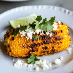 Für dieses Rezept brauchst du frische, leckere Zutaten. Hier ist, was du benötigst: - 4 frische Maiskolben, enthäutet - 2 Esslöffel Olivenöl - 1 Teelöffel Chilipulver - 1/2 Teelöffel geräuchertes Paprikapulver - 1 Limette, abgerieben und ausgepresst - 1/4 Teelöffel Cayennepfeffer (nach Geschmack anpassen) - Salz, nach Geschmack Die frischen Maiskolben sind der Star dieses Gerichts. Sie bringen Süße und einen tollen Biss. Die Limette macht das Ganze frisch und spritzig. Die Gewürze geben dem Mais seinen speziellen Kick. Hier sind die wichtigen Zutaten: - 2 Esslöffel Olivenöl - 1 Teelöffel Chilipulver - 1/2 Teelöffel geräuchertes Paprikapulver - 1/4 Teelöffel Cayennepfeffer - Salz Olivenöl hilft, die Gewürze an den Mais zu binden. Das Chilipulver und der Cayennepfeffer sorgen für die Schärfe. Geräuchertes Paprikapulver fügt einen rauchigen Geschmack hinzu, der die Süße des Mais perfekt ergänzt. Ein paar zusätzliche Zutaten können das Gericht noch besser machen: - 1/4 Tasse zerbröselter Cotija-Käse (optional) - Frischer Koriander, gehackt (zum Garnieren) Der Cotija-Käse bringt Cremigkeit und einen salzigen Geschmack. Der frische Koriander gibt dem Gericht eine schöne Farbe und zusätzlichen Geschmack. Du kannst diese Zutaten nach Belieben hinzufügen oder weglassen. {{ingredient_image_2}} Zuerst heizen Sie Ihren Grill auf mittelhohe Hitze vor. Stellen Sie sicher, dass der Grill sauber ist. Ein sauberer Grill sorgt für einen besseren Geschmack. Wenn der Grill heiß ist, sind Sie bereit für den Mais. Legen Sie alles bereit, was Sie brauchen. Das macht die Arbeit leichter und schneller. Für die Marinade nehmen Sie eine kleine Schüssel. Geben Sie 2 Esslöffel Olivenöl hinein. Fügen Sie dann 1 Teelöffel Chilipulver und 1/2 Teelöffel geräuchertes Paprikapulver hinzu. Reiben Sie die Schale von 1 Limette ab und pressen Sie den Saft aus. Mischen Sie alles gut. Fügen Sie 1/4 Teelöffel Cayennepfeffer und Salz nach Geschmack hinzu. Rühren Sie, bis alles gut vermischt ist. Diese Mischung gibt dem Mais viel Geschmack. Jetzt nehmen Sie die frischen Maiskolben. Bestreichen Sie jeden Kolben großzügig mit der Marinade. Achten Sie darauf, dass alles gut bedeckt ist. Legen Sie die Kolben direkt auf den Grill. Grillen Sie den Mais für etwa 10 bis 12 Minuten. Drehen Sie die Kolben regelmäßig. Sie sollten schöne Grillstreifen sehen. Wenn die Körner zart sind, ist der Mais fertig. Nehmen Sie den gebratenen Mais vom Grill und lassen Sie ihn kurz abkühlen. Optional können Sie zerbröselten Cotija-Käse darüber streuen. Das gibt Cremigkeit und einen tollen Geschmack. Vor dem Servieren garnieren Sie mit frisch gehacktem Koriander. Ein Spritzer frischer Limettensaft macht das Gericht perfekt. Die besten Methoden zum Grillen von Mais sind einfach und effektiv. Ich empfehle, frische Maiskolben zu verwenden. Du kannst die Kolben direkt auf dem Grill garen. Heize den Grill auf mittlere Hitze vor. Lege die Maiskolben auf den Grill und wende sie regelmäßig. Alternativ kannst du die Kolben in Folie wickeln. So bleiben sie saftig und zart. Die Grillzeit beträgt etwa 10-12 Minuten. Achte darauf, dass die Körner weich sind und schöne Grillstreifen haben. Jeder hat einen anderen Geschmack. Du kannst die Gewürze anpassen, um deinen eigenen Stil zu finden. Füge mehr Cayennepfeffer hinzu, wenn du es scharf magst. Oder benutze weniger, wenn du es milder magst. Experimentiere auch mit anderen Gewürzen wie Knoblauchpulver oder Kreuzkümmel. Das macht dein Gericht vielfältiger. Vergiss nicht, die Limette frisch zu pressen. Ihr Saft bringt Frische und Geschmack. Die Präsentation macht viel aus. Serviere die gegrillten Maiskolben auf einer schönen Platte. Du kannst sie mit Limettenschnitten und frischem Koriander dekorieren. Das sieht nicht nur gut aus, sondern schmeckt auch besser. Wenn du Cotija-Käse verwendest, streue ihn gleich nach dem Grillen darüber. So bleibt er frisch und cremig. Achte darauf, die Kolben warm zu servieren. So genießen alle den besten Geschmack. Pro Tipps Maissorte auswählen: Für das beste Ergebnis wählen Sie frischen, süßen Mais aus. Die Qualität des Mais beeinflusst den Geschmack erheblich. Grilltemperatur: Stellen Sie sicher, dass der Grill gut vorgeheizt ist. Eine mittelhohe Hitze sorgt für gleichmäßiges Garen und schöne Grillstreifen. Würzmischung anpassen: Fühlen Sie sich frei, die Gewürze nach Ihrem Geschmack anzupassen. Mehr Cayennepfeffer für Schärfe oder Kräuter für zusätzliche Frische sind willkommen. Serviervorschlag: Servieren Sie den gegrillten Mais mit zusätzlichen Limettenschnitzen und frischen Korianderblättern für ein ansprechendes Aussehen und Geschmack. {{image_4}} Chili Lime Gegrillter Mais ist von Natur aus einfach vegetarisch und vegan. Verwenden Sie einfach Olivenöl und die Gewürze, um den Mais zu marinieren. So erhalten Sie einen frischen und würzigen Geschmack. Wenn Sie auf Käse verzichten möchten, bleibt der Mais trotzdem lecker. Viele Veganer lieben es, den Mais mit frischen Kräutern zu garnieren. Koriander gibt einen tollen Frischekick. Cotija-Käse ist optional, aber er gibt dem Gericht eine cremige Note. Wenn Sie keinen Cotija-Käse haben, probieren Sie Feta oder Ziegenkäse. Sie sind beide würzig und passen gut dazu. Für eine vegane Variante können Sie Nusskäse verwenden. Dieser bringt einen interessanten Geschmack und die nötige Cremigkeit, ohne tierische Produkte. Passen Sie das Rezept je nach Saison an! Im Sommer können Sie frische Kräuter wie Basilikum oder Minze hinzufügen. Diese Kräuter geben dem Mais ein neues Aroma. Im Herbst können Sie gerösteten Knoblauch oder sogar Kürbisgewürz ausprobieren. So bleibt Ihr Chili Lime Gegrillter Mais spannend und frisch das ganze Jahr über! Wenn du gegrillten Mais übrig hast, lagere ihn richtig. Wickel die Maiskolben in Frischhaltefolie oder lege sie in einen luftdichten Behälter. So bleibt der Geschmack frisch. Du kannst den Mais bis zu drei Tage im Kühlschrank aufbewahren. Vermeide es, ihn bei Raumtemperatur stehen zu lassen, damit er nicht verdirbt. Um den gegrillten Mais wieder aufzuwärmen, benutze entweder den Grill oder die Pfanne. Heize deinen Grill oder die Pfanne auf mittlere Hitze vor. Lege den Mais für einige Minuten auf den Grill oder in die Pfanne. Wende ihn regelmäßig, damit er gleichmäßig warm wird. Du kannst auch etwas Olivenöl hinzufügen, um den Geschmack zu verstärken. So bleibt der Mais saftig und lecker. Du kannst die Reste des gegrillten Mais in vielen Gerichten verwenden. Füge ihn zu Salaten für extra Crunch hinzu. Er passt auch gut in Tacos oder Burritos. Du kannst ihn sogar in einer Suppe verwenden. Ein einfaches Rezept wäre eine Mais- und Limettensuppe. Das gibt dem Gericht einen frischen, würzigen Geschmack. Nutze deine Kreativität und genieße die Reste! Grillen Sie den Mais für 10 bis 12 Minuten. Wenden Sie die Kolben regelmäßig. So bekommen Sie die besten Grillstreifen. Der Mais sollte zart sein, aber nicht überkochen. Überprüfen Sie die Körner, um sicherzustellen, dass sie heiß und saftig sind. Ja, gefrorenen Mais können Sie verwenden. Achten Sie darauf, ihn vorher gut abzutauen. Spülen Sie ihn ab und tupfen Sie ihn trocken. So wird der Grillgeschmack besser. Beachten Sie, dass gefrorener Mais etwas weniger knackig sein kann. Zu diesem Mais passen viele Beilagen. Hier sind einige Ideen: - Gegrilltes Gemüse - Frischer Salat - Taco mit Bohnen - Reisgerichte - Gegrilltes Fleisch oder Fisch Diese Beilagen ergänzen den Geschmack perfekt. Probieren Sie verschiedene Kombinationen aus! Chili Lime gegrillter Mais ist ein ganz einfaches und leckeres Gericht. Wir haben wichtige Zutaten, Zubereitungsschritte und nützliche Tipps besprochen. Denk daran, die Gewürze nach deinem Geschmack anzupassen. Variiere mit saisonalen Zutaten für mehr Genuss. Lagere Reste gut, um den Geschmack zu bewahren. Grillen macht Spaß und mit diesen Tipps wird dein Essen noch besser. Viel Spaß beim Ausprobieren!