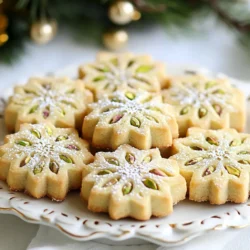 Für die Pistazien-Rosenwasser-Shortbread benötigst du: - 1 Tasse ungesalzene Butter, zimmerwarm - ½ Tasse Puderzucker - 2 Tassen Weizenmehl - ¼ Teelöffel Salz - 1 Teelöffel Rosenwasser - ½ Tasse Pistazien, fein gehackt - 1 Esslöffel Speisestärke - Extra Puderzucker zum Bestäuben Diese Zutaten bilden die Basis für die Kekse. Die Butter gibt ihnen die nötige Fülle. Der Puderzucker sorgt für die Süße. Weizenmehl und Speisestärke helfen, die richtige Konsistenz zu erreichen. Pistazien bringen einen tollen Crunch und Geschmack. Rosenwasser ist eine besondere Zutat. Es gibt den Keksen ein blumiges Aroma. Dies macht die Shortbread besonders und hebt sie von anderen ab. Pistazien sind nicht nur lecker, sondern auch gesund. Sie sind reich an Proteinen und gesunden Fetten. Verwende frische, ungesalzene Pistazien für den besten Geschmack. Achte auf die Qualität der Zutaten. Wähle ungesalzene Butter für einen klaren Geschmack. Der Puderzucker sollte fein sein, damit er gut in die Butter einzieht. Kaufe frisches Weizenmehl in einem gut sortierten Geschäft. Für das Rosenwasser nutze eine vertrauenswürdige Marke. So bekommst du das beste Aroma. Wenn du frische Pistazien findest, greif zu! Sie geben den Keksen einen großartigen Biss. {{ingredient_image_2}} Heize deinen Ofen auf 175°C vor. Bereite ein Backblech mit Backpapier vor. Das Backpapier hilft, die Kekse nicht festzukleben. So bleiben sie schön und ganz. Nimm eine große Schüssel und gib die zimmerwarme Butter hinein. Füge den Puderzucker hinzu. Rühre die Mischung gut durch. Verwende einen Handmixer oder eine Küchenmaschine. Mische, bis die Mischung leicht und luftig ist. Das ist wichtig für die Textur der Kekse. In einer separaten Schüssel vermische das Weizenmehl, die Speisestärke und das Salz. Verquirle die trockenen Zutaten gut. Dann füge diese nach und nach zur Butter-Zucker-Mischung hinzu. Rühre nur so lange, bis alles gut verbunden ist. Der Teig sollte klebrig sein. Jetzt füge das Rosenwasser hinzu und rühre es gut unter. Danach die fein gehackten Pistazien vorsichtig unterheben. So verteilen sich die Nüsse gleichmäßig im Teig. Teile den Teig in zwei Portionen. Forme jede Portion zu einer Rolle mit etwa 2,5 cm Durchmesser. Wickele die Rollen in Frischhaltefolie. Stelle sie für mindestens 30 Minuten in den Kühlschrank. Das Kühlen hilft, die Kekse beim Backen in Form zu halten. Nach dem Kühlen nimm die Rollen heraus. Schneide sie in etwa 0,5 cm dicke Scheiben. Lege die Kekse auf das Backblech. Achte darauf, genug Platz zwischen ihnen zu lassen, da sie beim Backen aufgehen. Backe die Kekse im vorgeheizten Ofen für 15-18 Minuten. Die Ränder sollten leicht goldbraun sein. Lass die Kekse nach dem Backen ein paar Minuten auf dem Blech abkühlen. Danach lege sie vorsichtig auf ein Kuchengitter. So können sie vollständig auskühlen. Bestäube die abgekühlten Kekse mit extra Puderzucker. Das gibt ihnen eine schöne, elegante Note. Ein häufiger Fehler ist, die Butter zu kalt zu verwenden. Sie sollte zimmerwarm sein. So wird die Mischung schön cremig. Wenn du die trockenen Zutaten zu schnell hinzufügst, kann der Teig hart werden. Rühre nur so lange, bis alles gut gemischt ist. Achte darauf, die Kekse nicht zu lange zu backen. Sie sollten leicht goldbraun sein, nicht dunkel. Der Teig sollte weich, aber nicht klebrig sein. Wenn du ihn zu lange rührst, wird er zäh. Mische die Zutaten sanft. Die Pistazien sollten gleichmäßig verteilt sein. Wenn du die Rollen formst, achte auf die Dicke. Sie sollten etwa 2,5 cm Durchmesser haben. So backen sie gleichmäßig. Du kannst den Teig bis zu zwei Tage im Voraus zubereiten. Wickele ihn gut in Frischhaltefolie ein. Lagere ihn im Kühlschrank. Die Kekse bleiben frisch, wenn du sie in einer luftdichten Dose aufbewahrst. So bleiben sie knusprig. Du kannst die Kekse auch einfrieren. Lege sie einfach in einen Gefrierbeutel. So hast du immer einen leckeren Snack bereit. Pro Tipps Butter bei Zimmertemperatur: Stelle sicher, dass die Butter wirklich zimmerwarm ist, damit sie sich gut mit dem Puderzucker vermischen lässt und die Kekse schön luftig werden. Rosenwasser dosieren: Beginne mit einem Teelöffel Rosenwasser und passe die Menge nach deinem Geschmack an, da es sehr intensiv sein kann. Kühlen des Teigs: Das Kühlen des Teigs hilft dabei, die Kekse in Form zu halten, sodass sie beim Backen nicht auseinanderlaufen. Bestäuben vor dem Servieren: Bestäube die Kekse mit Puderzucker kurz vor dem Servieren, damit sie frisch und ansprechend aussehen. {{image_4}} Du kannst auch andere Nüsse für dein Shortbread verwenden. Mandeln sind eine tolle Wahl. Ihr milder Geschmack passt gut zu Rosenwasser. Walnüsse bringen eine nussige Tiefe. Sie machen die Kekse etwas herzhafter. Haselnüsse fügen einen süßen, reichen Geschmack hinzu. Wenn du diese Nüsse verwendest, ändere die Menge. Halte dich an die halbe Tasse, um die Textur zu bewahren. Experimentiere mit verschiedenen Aromen. Vanille ist eine klassische Ergänzung. Sie harmoniert gut mit Rosenwasser und Nüssen. Zimt kann eine interessante Note hinzufügen. Eine Prise Zimt bringt Wärme in die Kekse. Du kannst auch Citrus-Zesten hinzufügen. Zesten von Zitrone oder Orange geben einen frischen Kick. Sei kreativ und finde deine Lieblingskombination! Für glutenfreies Shortbread verwende Mandelmehl oder eine glutenfreie Mehlmischung. Diese Mehle geben einen tollen Geschmack. Achte darauf, die Menge anzupassen. Für vegane Kekse ersetze die Butter durch pflanzliche Margarine. Nutze auch ein pflanzliches Ei-Ersatzmittel. Mit diesen Anpassungen bleibt der Geschmack lecker. Du kannst die Kekse genauso genießen, auch wenn du spezielle Diäten beachtest. Bewahre deine Pistazien-Rosenwasser-Shortbread-Kekse in einem luftdichten Behälter auf. Ein Keksbehälter aus Glas oder Plastik funktioniert gut. Halte sie fern von Wärme und Licht. Ein kühler, trockener Ort ist ideal. So bleiben die Kekse frisch und lecker. Die Kekse halten sich bis zu zwei Wochen. Wenn du sie richtig lagerst, bleiben sie knusprig. Nach zwei Wochen können sie etwas weich werden, aber sie sind immer noch essbar. Achte darauf, dass keine Feuchtigkeit in den Behälter gelangt. Wenn deine Kekse weich geworden sind, gibt es einen einfachen Trick. Lege sie für einige Minuten in den Ofen bei 350°F (175°C). So werden sie wieder knusprig. Du kannst auch ein Stück Brot in den Behälter legen. Das Brot hilft, die Kekse frisch zu halten. Ja, du kannst die Menge der Pistazien anpassen. Wenn du mehr möchtest, füge einfach mehr hinzu. Du kannst auch weniger nehmen, wenn du den Geschmack milder magst. Pistazien geben den Keksen einen tollen Crunch und Geschmack. Experimentiere mit der Menge, um deine perfekte Mischung zu finden. Ja, du kannst Rosenwasser ersetzen. Eine gute Alternative ist Orangenblütenwasser. Es hat auch eine blumige Note, die gut passt. Du kannst auch Vanilleextrakt verwenden, wenn du einen anderen Geschmack möchtest. Experimentiere, um herauszufinden, was dir am besten gefällt. Um dein Shortbread zu dekorieren, bestäube es mit Puderzucker. Du kannst auch essbare Blüten verwenden, um einen schönen Look zu erzielen. Schnapp dir ein paar bunte Blüten und lege sie neben die Kekse. Das macht sie festlich und ansprechend. Sei kreativ und genieße das Dekorieren! Das Rezept für Pistazien-Rosenwasser-Shortbread bietet viel Freude. Wir haben die Haupt- und besonderen Zutaten besprochen. Tipps zum Auswählen der besten Zutaten helfen dabei, das Perfekte zu erreichen. Die Schritt-für-Schritt-Anleitung macht das Backen einfach und klar. Mit nützlichen Tipps haben Sie Fehler vermieden und die Konsistenz optimiert. Variationen zeigen kreative Möglichkeiten mit anderen Nüssen und Aromen. Abschließend sind die Aufbewahrungshinweise wichtig für langanhaltenden Genuss. Mit diesen Informationen gelingt Ihr Shortbread garantiert. Genießen Sie jeden Biss!
