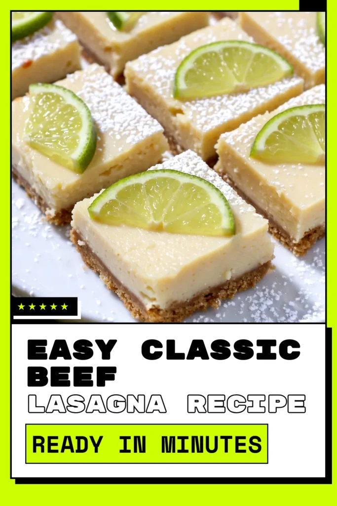 Entdecken Sie dieses köstliche Rezept für Limetten Pie Riegel! Diese einfachen Limetten Riegel mit einer unwiderstehlichen Graham-Cracker-Kruste sind das perfekte Limettensüßspeise für jede Gelegenheit. Bereiten Sie sie schnell zu und genießen Sie einen frischen, zitronigen Geschmack. Ideal als erfrischendes Dessert! Speichern Sie unser Rezept für Limetten Dessert und überraschen Sie Ihre Gäste. #LimettenPieRiegel #einfacheLimettenRiegel #GrahamCrackerKrusteRezept #Limettensüßspeise