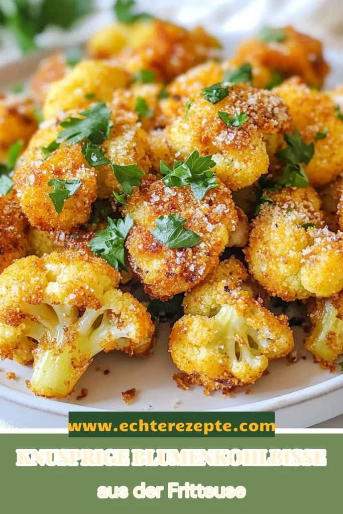 Entdecke die besten knusprigen Blumenkohl Bisse aus der Luftfritteuse mit diesem einfachen Blumenkohl Rezept! Diese gesunden Snacks sind perfekt als vegetarische Vorspeise und begeistern jeden. Bereite die knusprigen Luftfritteuse Blumenkohl Röschen in nur 30 Minuten zu und genieße den köstlichen Geschmack. Probiere es aus und teile dein Ergebnis! #LuftfritteuseBlumenkohl #knusprigeBlumenkohlBisse #gesundesnacks #vegetarischeVorspeise