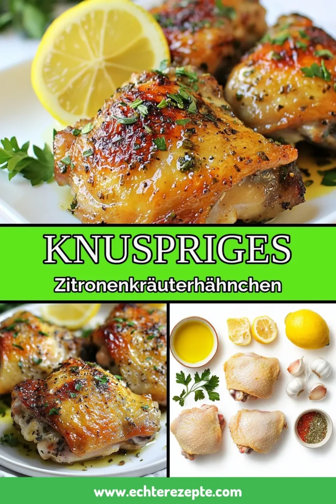 Entdecke das perfekte Rezept für Zitronenkräuter Hähnchenschenkel! Diese saftigen, gerösteten Hähnchenschenkel mit einer aromatischen Marinade aus Zitrone und Kräutern sind einfach zubereitet und ideal für jeden Anlass. Perfekt für mediterrane Abendessen oder Wochenendbrunch. Lass dir dieses köstliche Hähnchen mit Zitrone und Kräutern nicht entgehen! Probiere unser einfaches Hähnchen Rezept aus! #Hähnchen #Zitronenkräuter #GeröstetesHähnchen #MediterranesEssen