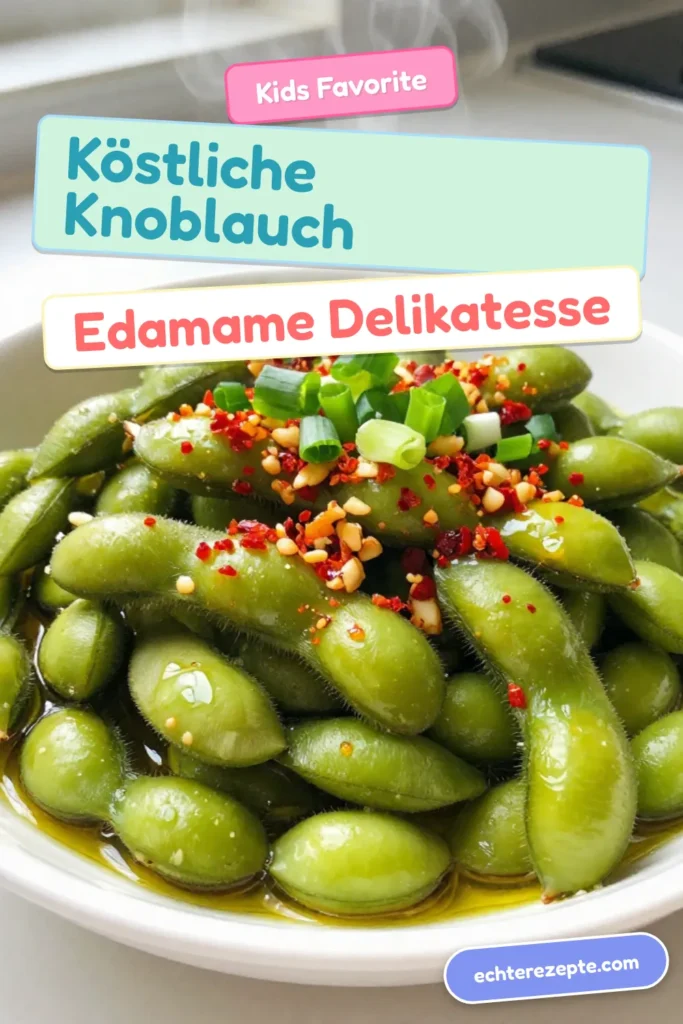 Entdecke unser schmackhaftes Chili Knoblauch Edamame Rezept, der perfekte gesunde Snack oder asiatische Vorspeise für deine nächste Party! Diese scharfen Edamame sind schnell und einfach zubereitet und sorgen für ein echtes Geschmackserlebnis. Mit frischem Knoblauch und würzigen Chiliflocken wird jede Portion unwiderstehlich. Probiere es aus und bereite dir diesen köstlichen Snack schnell zu! #ChiliKnoblauchEdamame #EdamameRezept #gesundeSnacks #asiatischeVorspeise