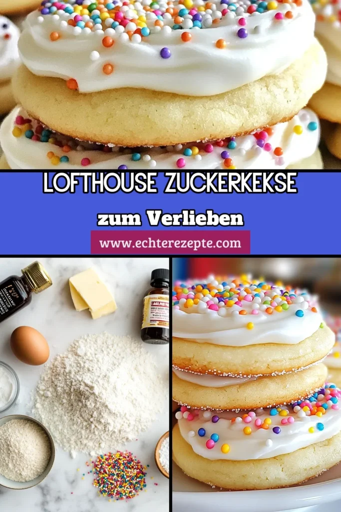 Bereite dir mit diesem Zuckerkekse Rezept die besten Lofthouse Kekse zu! Diese amerikanischen Kekse selbstgemacht sind perfekt weich und mit Zuckerguss verziert. Entdecke, wie du in nur 1,5 Stunden zarte Zuckerkekse kreierst, die jeden begeistern werden. Perfekt für Feste oder einfach zum Naschen. Probiere es aus und teile deine Kreationen! #LofthouseKekse #ZuckerkekseRezept #amerikanischeKekse #weicheZuckerkekse