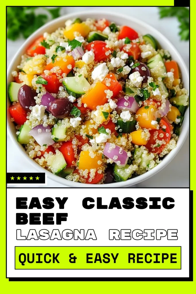 Entdecken Sie unseren köstlichen mediterranen Quinoa Salat, ein einfaches und gesunde Salate Rezept! Perfekt für jede Jahreszeit, kombiniert dieses Quinoa Salat Rezept frische Zutaten wie Cherrytomaten, Gurken und Feta-Käse. Ideal für die mediterrane Küche, ist dieser Salat ein wahrer Genuss für Ihre Geschmacksknospen! Speichern Sie das Rezept und erleben Sie den Unterschied mit einfachen Quinoa Rezepten. #mediterranerquinoasalat #quinoasalat #gesundeernährung #mediterraneküche