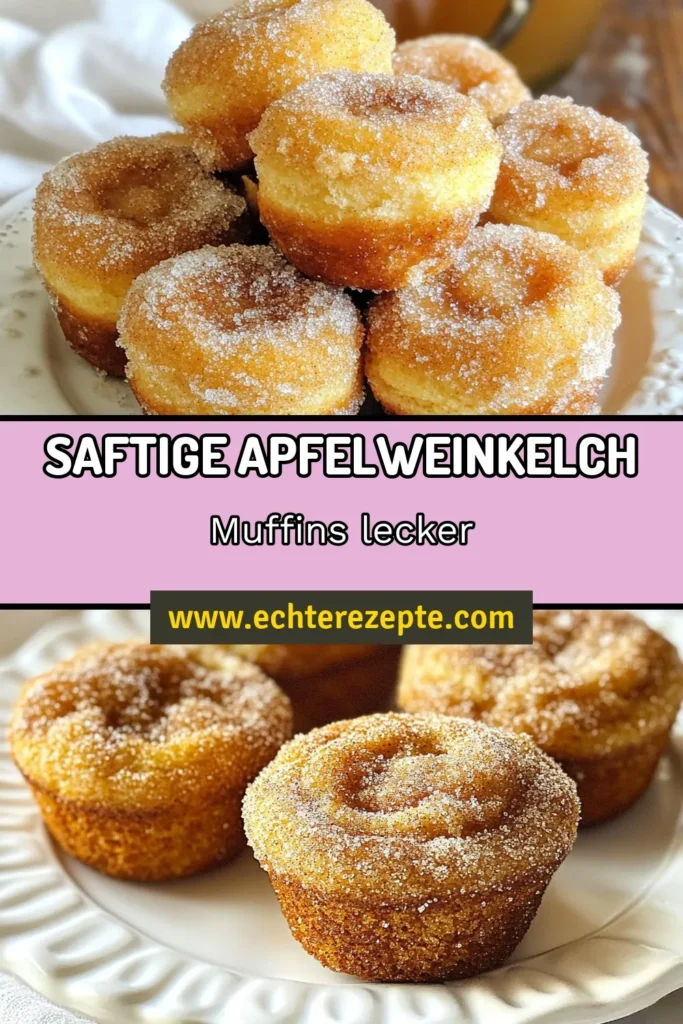 Entdecken Sie das perfekte Muffin Rezept mit Apfelwein! Diese Apfelweinkelch Muffins sind schnell und einfach zu backen und verzaubern mit ihrem besonders leckeren Geschmack. Genießen Sie die Kombination aus Apfel und Zimt in diesen Apfel Muffins mit Zimt. Ideal für jedes Herbstfrühstück oder als Snack! Speichern Sie dieses besondere Muffins Rezept und überzeugen Sie sich selbst! #MuffinRezept #Apfelwein #Zimtmuffins #BackenMitFreude