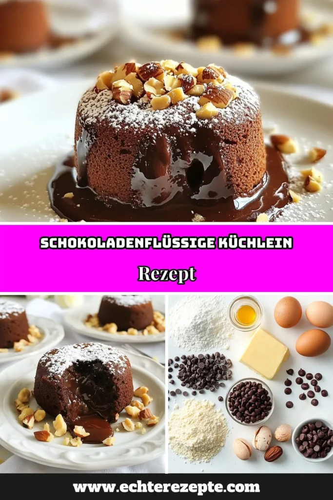 Genießen Sie diese köstlichen Schokoladen-Haselnuss Lava-Küchlein, die das perfekte Haselnuss Dessert für jeden Schokoladenliebhaber sind! Dieses Lava-Küchlein Rezept kombiniert zart schmelzende Schokoladenküchlein mit flüssigem Kern und gerösteten Haselnüssen. Ideal für besondere Anlässe oder zum Verwöhnen. Probieren Sie es aus und begeistern Sie Ihre Gäste! Speichern Sie das Rezept für später! #SchokoladenKüchlein #LavaKüchleinRezept #HaselnussDessert #warmeSchokoladenküchlein