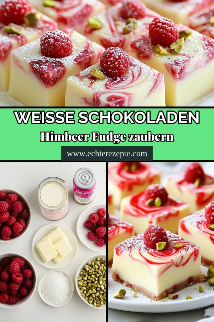 Probiere unser Himbeer-Fudge Rezept für dekadente Desserts, das einfach zuzubereiten ist! Diese weiße Schokoladenfudge kombiniert cremige weiße Schokolade mit frischen Himbeeren für einen unvergesslichen Genuss. Perfekt für besondere Anlässe oder als süßer Snack. Folge unserer einfachen Fudge Zubereitung und verwöhne deine Liebsten mit diesem leckeren Genuss. Speichere das Rezept jetzt! #WeißeSchokoladenfudge #HimbeerFudgeRezept #FudgeMitHimbeeren #DekadenteDesserts