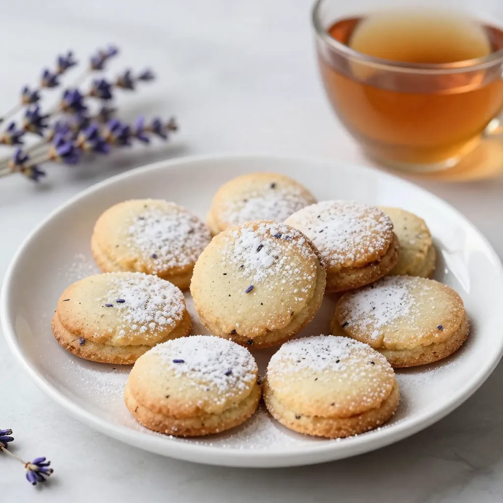 Für die Lavendel Earl Grey Shortbread benötigst du diese Zutaten: - 1 Tasse ungesalzene Butter, weich - ½ Tasse Puderzucker - 2 Tassen Allzweckmehl - 1 Esslöffel kulinarische Lavendelblüten, fein gehackt - 1 Esslöffel Earl Grey Teeblätter - ½ Teelöffel Salz - 1 Teelöffel Vanilleextrakt Diese Zutaten sind einfach zu finden. Die Kombination aus Butter und Zucker sorgt für einen zarten Keks. Das Mehl gibt Struktur. Der Lavendel bringt einen blumigen Geschmack. Earl Grey fügt eine feine Teenote hinzu. Falls du ungesalzene Butter nicht hast, kannst du auch gesalzene Butter verwenden. Reduziere dann das Salz im Rezept. Für Puderzucker kannst du normalen Zucker verwenden. Mahle ihn einfach fein. Das sorgt für eine ähnliche Textur. Kulinarische Lavendelblüten verleihen den Keksen ein einzigartiges Aroma. Sie sind sicher für den Verzehr und verbessern den Geschmack. Earl Grey Teeblätter bringen eine besondere Note. Sie machen die Kekse aromatisch und interessant. Diese Zutaten machen dein Shortbread besonders und unvergesslich. {{ingredient_image_2}} Heize deinen Ofen auf 165°C vor. Lege ein Backblech mit Backpapier aus. Das Backpapier hilft, die Kekse nicht zu kleben. Nimm eine große Rührschüssel. Schlage die weiche Butter und den Puderzucker zusammen. Rühre, bis die Mischung leicht und luftig ist. Füge dann den Vanilleextrakt hinzu. Mische alles gut, bis es glatt ist. Nimm eine separate Schüssel. Vermenge das Allzweckmehl, den fein gehackten Lavendel, die Earl Grey Teeblätter und das Salz. Rühre die trockenen Zutaten gut durch. Füge diese Mischung nach und nach zur Butter-Zucker-Mischung hinzu. Rühre, bis ein weicher Teig entsteht. Der Teig ist der Schlüssel zu köstlichem Shortbread. Verwende weiche Butter. Sie sorgt für eine cremige Textur. Schlage die Butter und den Puderzucker gut zusammen. Es sollte leicht und luftig sein. Füge die trockenen Zutaten langsam hinzu. Mische nur, bis der Teig zusammenkommt. Vermeide es, zu viel zu rühren. Das hält die Kekse zart. Um gleichmäßige Kekse zu schneiden, forme den Teig zu Rollen. Jede Rolle sollte etwa 4 cm dick sein. Wickel die Rollen in Frischhaltefolie. Kühl sie mindestens 30 Minuten. So wird der Teig fest und lässt sich besser schneiden. Verwende ein scharfes Messer für saubere Schnitte. Schneide die Kekse in 0,6 cm dicke Scheiben. Lass genug Platz zwischen den Keksen auf dem Blech. Die Kühlzeit ist wichtig für die Textur. Wenn der Teig gut gekühlt ist, lässt er sich leicht schneiden. Ich empfehle eine Kühlzeit von mindestens 30 Minuten. Du kannst den Teig auch länger kühlen, wenn du möchtest. Das hilft, die Form beim Backen zu bewahren. Achte darauf, die Kekse nicht zu lange zu backen. Sie sollten an den Rändern goldbraun sein, aber der Rest bleibt hell. Pro Tipps Butter bei Zimmertemperatur: Stellen Sie sicher, dass die Butter weich und bei Zimmertemperatur ist, um eine gleichmäßige und luftige Textur zu erzielen. Frischer Lavendel: Verwenden Sie frische, kulinarische Lavendelblüten für den besten Geschmack. Trockenblüten können ebenfalls verwendet werden, aber die Aromen sind möglicherweise weniger intensiv. Earl Grey Tee: Wählen Sie hochwertigen Earl Grey Tee, um das Aroma und den Geschmack des Shortbreads zu verbessern. Sie können auch die Teeblätter vor der Verwendung leicht zerstoßen. Kühlen des Teigs: Das Kühlen des Teigs ist entscheidend, um die Kekse in Form zu halten und eine perfekte Textur zu erreichen. Lassen Sie den Teig immer vollständig fest werden. {{image_4}} Um die Aromen zu verstärken, können Sie verschiedene Zusätze ausprobieren. Zum Beispiel passt Zitronenschale gut. Sie gibt den Keksen einen frischen Kick. Auch andere Teesorten sind eine tolle Wahl. Kamille oder Jasmin können interessante Geschmäcker bieten. Für einen besonderen Twist können Sie auch eine Prise Zimt hinzufügen. Dies bringt eine warme Note in die Kekse. Experimentieren Sie mit Ihren Lieblingsgeschmäckern. So finden Sie die perfekte Mischung. Wenn Sie glutenfrei backen möchten, gibt es einfache Alternativen. Verwenden Sie eine glutenfreie Mehlmischung. Diese kann 1:1 für Allzweckmehl ersetzt werden. Eine Mischung aus Mandel- und Kokosmehl funktioniert auch gut. Achten Sie darauf, die Flüssigkeit anzupassen. Manchmal benötigen diese Mehle mehr Feuchtigkeit. So bleiben die Kekse zart und lecker. Testen Sie verschiedene Kombinationen, um die beste Textur zu finden. Lavendel Earl Grey Shortbread sind perfekt für Teepartys oder besondere Anlässe. Servieren Sie die Kekse auf einem schönen Teller. Ein leichtes Bestäuben mit Puderzucker macht sie noch ansprechender. Kombinieren Sie die Kekse mit einer Tasse Earl Grey Tee. Dies verstärkt den Lavendelgeschmack und macht das Erlebnis noch besser. Für besondere Feiern können Sie die Kekse auch in hübsche Verpackungen stecken. So sind sie ein tolles Geschenk. Um die Aromen der Lavendel Earl Grey Shortbread zu bewahren, lagern Sie die Kekse in einem luftdichten Behälter. Ein gut verschlossener Behälter hält die Kekse frisch und schützt sie vor Feuchtigkeit. Stellen Sie den Behälter an einen kühlen, dunklen Ort. Vermeiden Sie direkte Sonneneinstrahlung oder hohe Temperaturen. So bleiben die Kekse knusprig und aromatisch. Die Haltbarkeit dieser Kekse beträgt etwa eine Woche. Bei richtiger Lagerung können sie bis zu zehn Tage frisch bleiben. Wenn Sie die Kekse länger aufbewahren möchten, ist das Einfrieren eine gute Option. Auf diese Weise verlieren sie nicht ihren Geschmack oder ihre Textur. Achten Sie darauf, die Kekse gut zu verpacken, um Gefrierbrand zu vermeiden. Um die Kekse einzufrieren, lassen Sie sie zuerst vollständig abkühlen. Wickeln Sie sie dann in Frischhaltefolie oder legen Sie sie in einen gefriergeeigneten Behälter. Sie können die Kekse auch in Portionen aufteilen, um nur so viele aufzutauen, wie Sie benötigen. Zum Auftauen legen Sie die Kekse einfach für einige Stunden bei Raumtemperatur auf einen Teller. So genießen Sie die Lavendel Earl Grey Shortbread auch nach längerer Zeit frisch und lecker. Earl Grey Teeblätter geben den Keksen einen besonderen Geschmack. Sie bringen die Aromen von Bergamottee ins Spiel. Diese Zitrusnote ergänzt den süßen Geschmack der Butter. Das macht die Kekse einzigartig und lecker. Bei der Verwendung von Teeblättern können Sie die Stärke selbst bestimmen. Ein Esslöffel reicht aus für einen feinen Geschmack. Frischer Lavendel kann verwendet werden, aber die Menge muss angepasst werden. Getrockneter Lavendel hat einen konzentrierteren Geschmack. Wenn Sie frischen Lavendel nutzen, nehmen Sie etwas mehr. Achten Sie darauf, die Blüten gut zu hacken. Frischer Lavendel hat auch mehr Feuchtigkeit. Das kann die Konsistenz des Teigs beeinflussen. Es gibt viele Möglichkeiten zur Dekoration der Kekse. Sie können sie mit Puderzucker bestäuben. Das sieht schön aus und schmeckt gut. Eine andere Idee ist es, eine Glasur aus Zuckerguss zu machen. Fügen Sie etwas Zitronensaft für einen frischen Geschmack hinzu. Für eine besondere Note können Sie Schokoladensplitter oder Nüsse hinzufügen. Seien Sie kreativ und passen Sie die Kekse nach Ihrem Geschmack an! Lavendel Earl Grey Shortbread ist ein Genuss. Wir haben die Hauptzutaten und Alternativen besprochen. Ich zeigte dir die Schritte, um diese Kekse gut zu backen. Tipps halfen dir, den Teig zu perfektionieren. Variationen bieten neue Geschmäcker. Schließlich hast du gelernt, wie du die Kekse richtig lagerst. Probiere das Rezept aus und teile deine Ergebnisse! Viel Spaß beim Backen!
