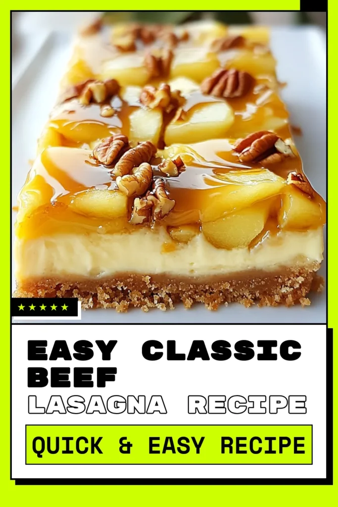 Entdecke das köstliche Rezept für Karamellisierte Apfel-Käsekuchen-Riegel! Diese einfachen Käsekuchen mit Äpfeln vereinen die perfekte Süße von Karamellsauce mit cremigem Frischkäse und knackigen Nüssen. Ideal für jeden Anlass, sind diese Dessert mit Karamellsauce ein Hit bei Freunden und Familie. Probiere es jetzt aus und lass dich von diesem Apfel-Nuss-Käsekuchenpixel verzaubern! #Käsekuchen #Dessert #Essen #Backen