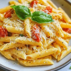 Für die cremige rote Paprika Pasta brauchst du: - 340 g Pasta nach Wahl (z.B. Penne, Fettuccine) - 2 große rote Paprika, geröstet und geschält - 240 ml Schlagsahne - 2 Esslöffel Olivenöl - 3 Knoblauchzehen, fein gehackt - 50 g frisch geriebener Parmesan - Salz und Pfeffer nach Geschmack - Frische Basilikumblätter zur Garnitur - Zerstoßene rote Pfefferflocken (optional für mehr Schärfe) Diese Zutaten machen das Gericht einfach und lecker. Die Pasta sorgt für den Biss, während die Paprika die Cremigkeit bringt. Du kannst verschiedene Gewürze und Kräuter hinzufügen, um das Gericht zu verfeinern. Probiere diese: - Oregano - Thymian - Petersilie Diese Gewürze geben der Sauce einen frischen Geschmack. Wenn du es schärfer magst, füge zerstoßene rote Pfefferflocken hinzu. Sie passen gut zur Süße der Paprika. Wähle frische, rote Paprika für das beste Aroma. Achte auf: - Glatte, glänzende Haut - Keine Flecken oder Druckstellen - Festigkeit beim Drücken Geröstete Paprika haben einen intensiven, süßen Geschmack. Das Rösten bringt die natürlichen Aromen hervor. Wenn du die Paprika selbst rösten möchtest, heize den Ofen auf 220°C und röste sie, bis die Haut Blasen wirft. So wird die Pasta besonders aromatisch und lecker. {{ingredient_image_2}} Zuerst heize deinen Ofen auf 220°C vor. Das Rösten der Paprika gibt ihnen einen tollen Geschmack. Schneide die Paprika in der Mitte durch und entferne die Kerne. Lege die Paprika mit der Innenseite nach unten auf ein Backblech. Röste sie für 20 bis 25 Minuten. Die Haut sollte Blasen werfen und leicht angekohlt sein. Danach nimm das Blech aus dem Ofen. Decke die Paprika mit einem Küchentuch ab. Lass sie für 10 Minuten ruhen. Jetzt kannst du die Haut abziehen und die Paprika beiseitelegen. Koche die Pasta in einem großen Topf mit gesalzenem Wasser. Folge den Anweisungen auf der Verpackung, bis die Pasta al dente ist. Behalte etwa 240 ml vom Nudelwasser zurück. Gieße die Pasta ab und stelle sie beiseite. Das Nudelwasser hilft, die Sauce später cremig zu machen. Gib die gerösteten Paprika, die Schlagsahne, das Olivenöl, den gehackten Knoblauch, Salz und Pfeffer in einen Mixer. Mische alles, bis es glatt und cremig ist. Probiere die Sauce und passe die Gewürze nach deinem Geschmack an. Erhitze in einer großen Pfanne die Paprika-Sahne-Sauce bei mittlerer Hitze. Lass die Sauce 3 bis 5 Minuten köcheln und rühre gelegentlich um. Sie sollte leicht dickflüssig werden. Jetzt füge die gekochte Pasta in die Pfanne hinzu. Gieße einen Schuss vom reservierten Nudelwasser dazu. Vermenge alles gut, bis die Pasta gleichmäßig mit der Sauce bedeckt ist. Wenn die Sauce zu dick ist, füge schrittweise mehr Nudelwasser hinzu. Rühre den geriebenen Parmesan ein, bis er geschmolzen ist. Justiere die Gewürze mit mehr Salz, Pfeffer und zerstoßenen roten Pfefferflocken, wenn du es schärfer magst. Serviere die Pasta sofort. Garniere sie mit frischen Basilikumblättern und extra geriebenem Parmesan. Um die perfekte Cremigkeit zu erreichen, spielen die Zutaten eine große Rolle. Verwenden Sie frische Schlagsahne. Sie sorgt für einen reichen Geschmack. Der geriebene Parmesan macht die Sauce schön samtig. Mischen Sie die gerösteten Paprika gut mit der Sahne. Wenn die Sauce zu dick ist, fügen Sie schrittweise mehr Nudelwasser hinzu. Das Wasser hat Stärke, die hilft, die Sauce cremig zu halten. Ein häufiger Fehler ist, die Paprika nicht lange genug zu rösten. Rösten Sie sie, bis die Haut Blasen wirft. So entfaltet sich der volle Geschmack. Achten Sie auch darauf, die Pasta nicht zu lange zu kochen. Sie muss al dente sein. Wenn Sie die Pasta abgießen, behalten Sie etwas Nudelwasser. Dieses Wasser ist ein Geheimtipp! Es hilft, die Sauce zu binden und macht sie cremiger. Servieren Sie die Pasta sofort nach dem Kochen. Garnieren Sie sie mit frischem Basilikum und zusätzlichem Parmesan. Die Kräuter bringen Frische ins Gericht. Für einen zusätzlichen Kick, streuen Sie zerstoßene rote Pfefferflocken darüber. Das gibt Ihnen eine schöne Schärfe. Genießen Sie die Pasta mit einem leichten grünen Salat oder knusprigem Brot. Pro Tipps Die richtige Pasta wählen: Verwenden Sie eine Pasta, die die cremige Soße gut aufnimmt, wie Penne oder Fettuccine, um ein optimales Geschmackserlebnis zu erzielen. Rote Paprika optimal rösten: Achten Sie darauf, die Paprika bei hoher Temperatur zu rösten, damit die Haut Blasen wirft und der Geschmack intensiver wird. Die Soße anpassen: Passen Sie die Gewürze in der Soße nach Ihrem Geschmack an; probieren Sie auch verschiedene Käsesorten für eine interessante Geschmacksvarianz aus. Für mehr Frische sorgen: Fügen Sie zum Servieren zusätzlich frische Kräuter wie Basilikum oder Petersilie hinzu, um der Pasta eine aromatische Note zu verleihen. {{image_4}} Für eine vegetarische Version der cremigen roten Paprika Pasta können Sie einige einfache Änderungen vornehmen. Statt Parmesan können Sie einen pflanzlichen Käse verwenden. Er schmeckt ähnlich und macht die Sauce cremig. Fügen Sie auch mehr Gemüse hinzu, wie Zucchini oder Spinat. Diese Zutaten bringen Farbe und Nährstoffe in das Gericht. Möchten Sie mehr Protein in Ihrer Pasta? Probieren Sie, gekochte Kichererbsen oder Linsen hinzuzufügen. Diese Bohnen sind gesund und passen gut zur Sauce. Auch gegrillte Hähnchenbrust oder Garnelen sind tolle Ideen. Sie bringen Geschmack und machen das Gericht sättigender. Wenn Sie glutenfrei essen, gibt es viele gute Alternativen. Wählen Sie glutenfreie Pasta aus Reis oder Mais. Diese Sorten schmecken gut und sind einfach zu finden. Achten Sie darauf, dass alle anderen Zutaten ebenfalls glutenfrei sind. So bleibt Ihr Gericht lecker und sicher für alle. Um die cremige Pasta frisch zu halten, bewahre sie in einem luftdichten Behälter auf. Du kannst sie bis zu drei Tage im Kühlschrank lagern. Stelle sicher, dass die Pasta vollständig abgekühlt ist, bevor du sie hineinlegst. So verhinderst du, dass sich Kondenswasser bildet und die Sauce wässrig wird. Falls du mehr Pasta gemacht hast, kannst du sie einfrieren. Teile die Pasta in Portionen und lege sie in gefriergeeignete Behälter oder Beutel. Achte darauf, möglichst viel Luft herauszudrücken. Die Pasta hält sich bis zu drei Monate im Gefrierfach. Wenn du die Pasta wieder auftauen möchtest, lasse sie im Kühlschrank über Nacht auftauen. Wenn du die Pasta wieder aufwärmen möchtest, kannst du das in der Mikrowelle oder auf dem Herd tun. Für die Mikrowelle, erwärme die Pasta in einem mikrowellengeeigneten Behälter und decke ihn ab. Dies hilft, die Feuchtigkeit zu halten. Auf dem Herd solltest du etwas Wasser oder Brühe hinzufügen. Das hilft, die Sauce wieder cremig zu machen. Rühre die Pasta gut um, um eine gleichmäßige Erwärmung zu erreichen. Um die Sauce dicker zu machen, gibt es ein paar einfache Tricks. Sie können mehr Käse hinzufügen. Parmesan gibt einen tollen Geschmack und macht die Sauce cremiger. Eine weitere Möglichkeit ist, die Sauce länger zu kochen. Das reduziert die Flüssigkeit und macht die Sauce dicker. Eine Prise Maisstärke kann auch helfen. Mischen Sie einen Esslöffel mit etwas Wasser und geben Sie es zur Sauce. Wenn Sie keine Sahne nutzen möchten, gibt es gute Alternativen. Kokosmilch ist eine tolle Option für einen milden Geschmack. Sie können auch ungesüßte Mandelmilch oder Hafercreme probieren. Diese sind leicht und geben der Sauce eine gute Konsistenz. Wenn Sie etwas Reichhaltigeres möchten, verwenden Sie griechischen Joghurt. Fügen Sie ihn am Ende hinzu, damit er nicht gerinnt. Die Reste der cremigen roten Paprika Pasta halten sich gut im Kühlschrank. Sie können sie in einem luftdichten Behälter aufbewahren. So sind sie bis zu drei Tage frisch. Wenn Sie die Pasta länger aufbewahren möchten, können Sie sie einfrieren. In einem gefriersicheren Behälter bleibt sie bis zu zwei Monate gut. Erwärmen Sie die Pasta sanft, um die Cremigkeit zu erhalten. Diese Anleitung hat dir gezeigt, wie du cremige Pasta zubereitest. Du hast die besten Zutaten und Gewürze kennengelernt. Die Schritt-für-Schritt-Anleitung hilft dir, Fehler zu vermeiden. Jetzt kannst du deine Pasta mit verschiedenen Variationen anpassen. Denke daran, die Reste gut zu lagern, um sie länger frisch zu halten. Viel Spaß beim Kochen und Genießen deiner Pasta!